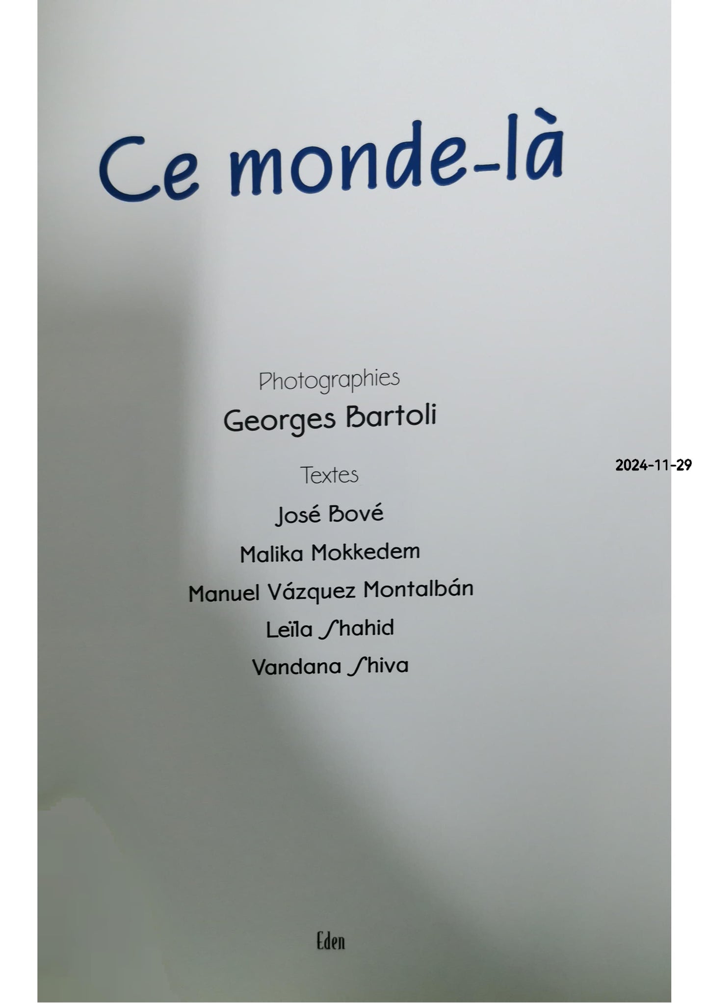 Ce monde-là Hardcover – October 28, 2002 French Edition  by Georges Bartoli (Author)