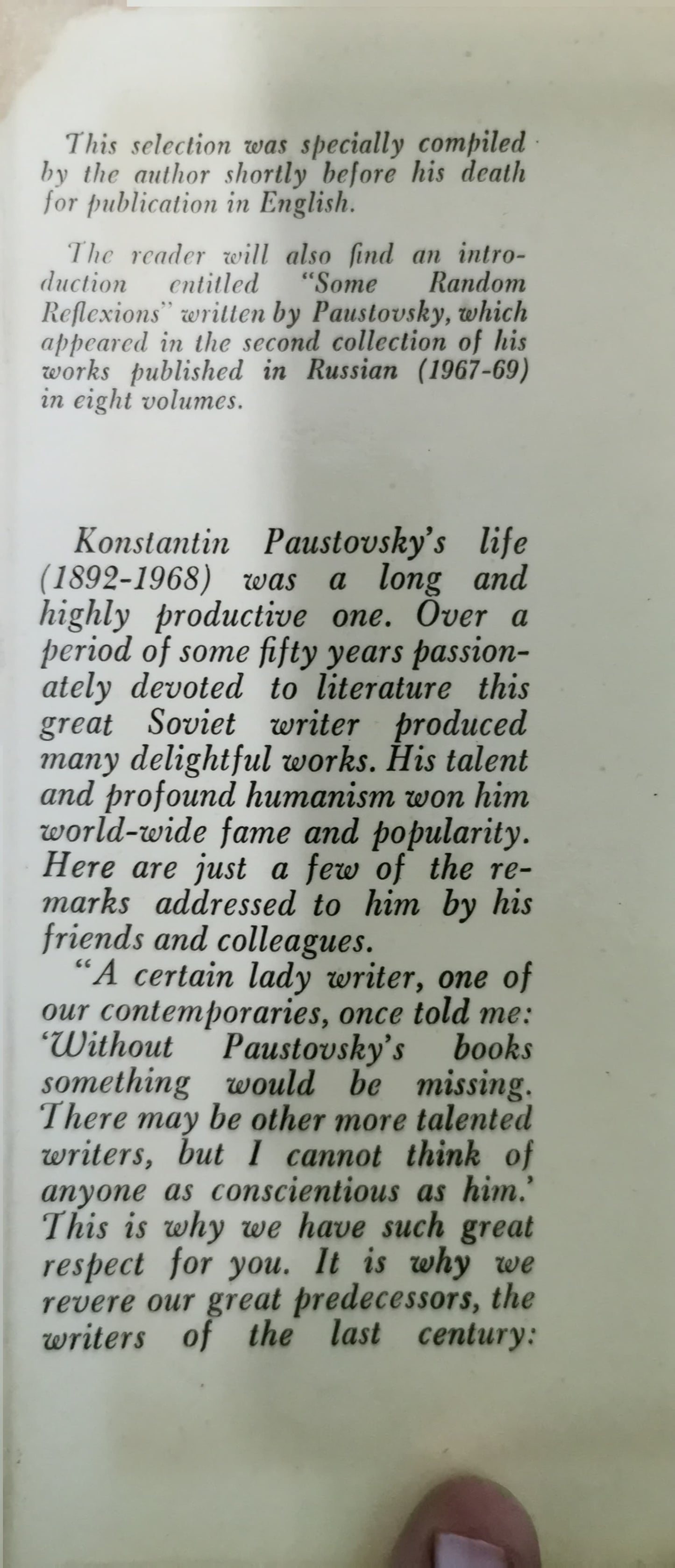 Selected Stories Hardcover – Import, January 1, 1970 by Konstantin Paustovsky (Author), K. Cook (Translator)