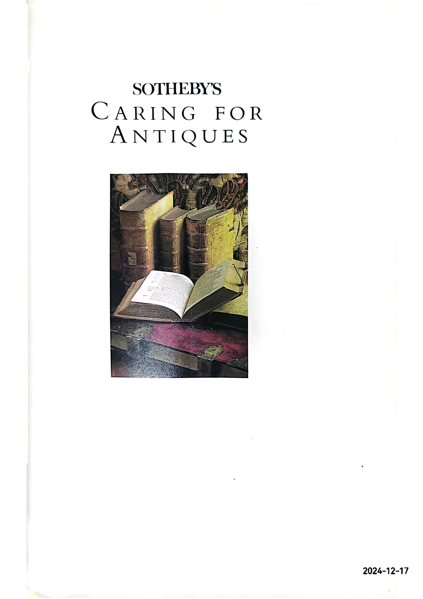 Sotheby's caring for antiques: A guide to handling, cleaning, display, and restoration Hardcover – January 1, 1992 Spanish Edition  by M [eds] Simpson, M & Huntley (Author)