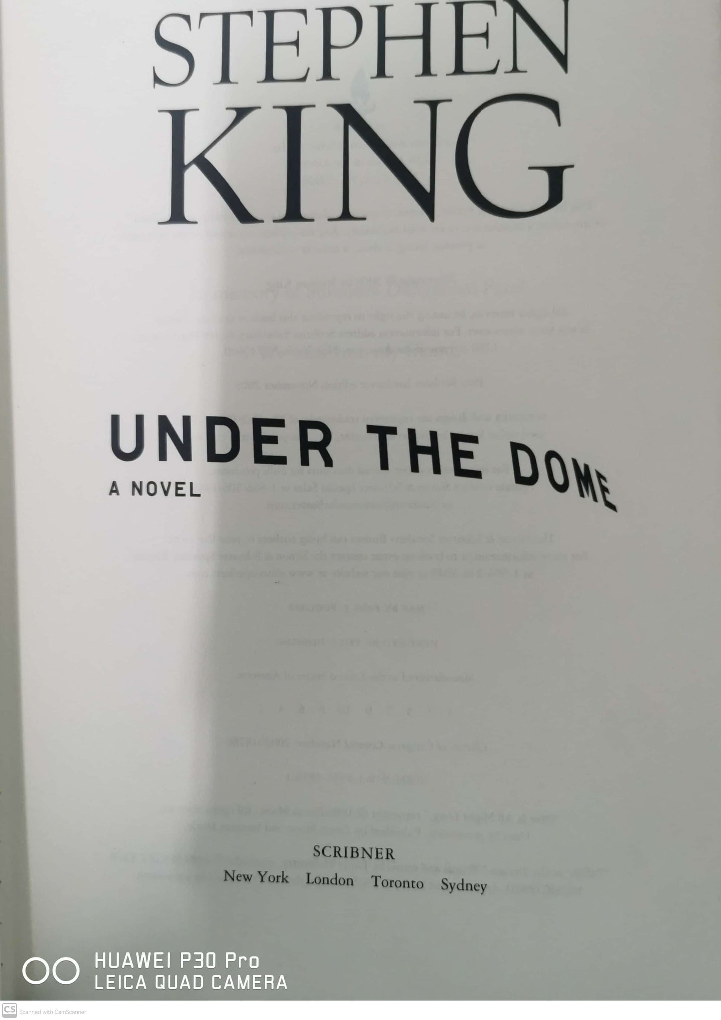 Under the Dome: A Novel Hardcover – by Stephen King