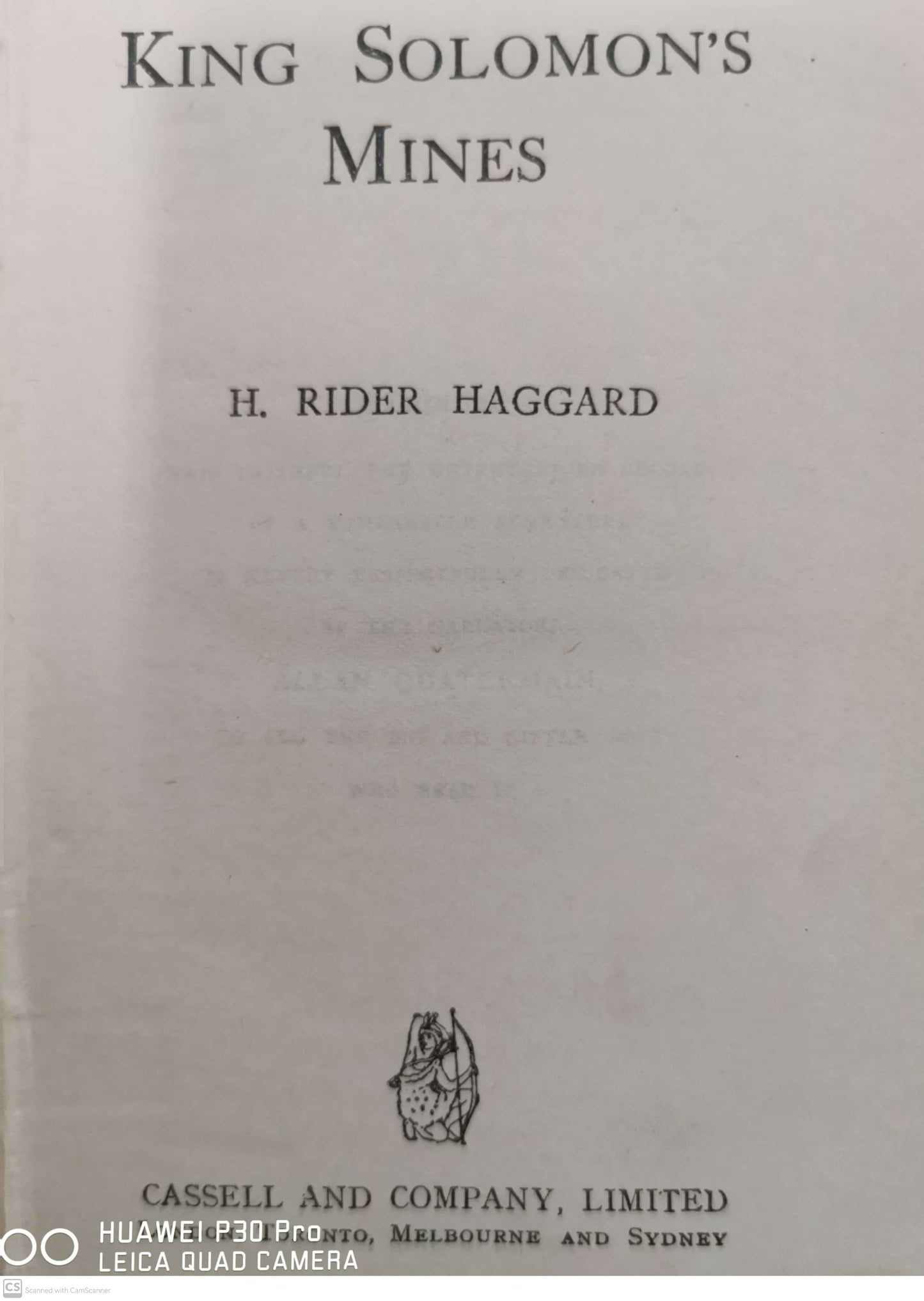 King Solomon's Mines Novel by H. Rider Haggard