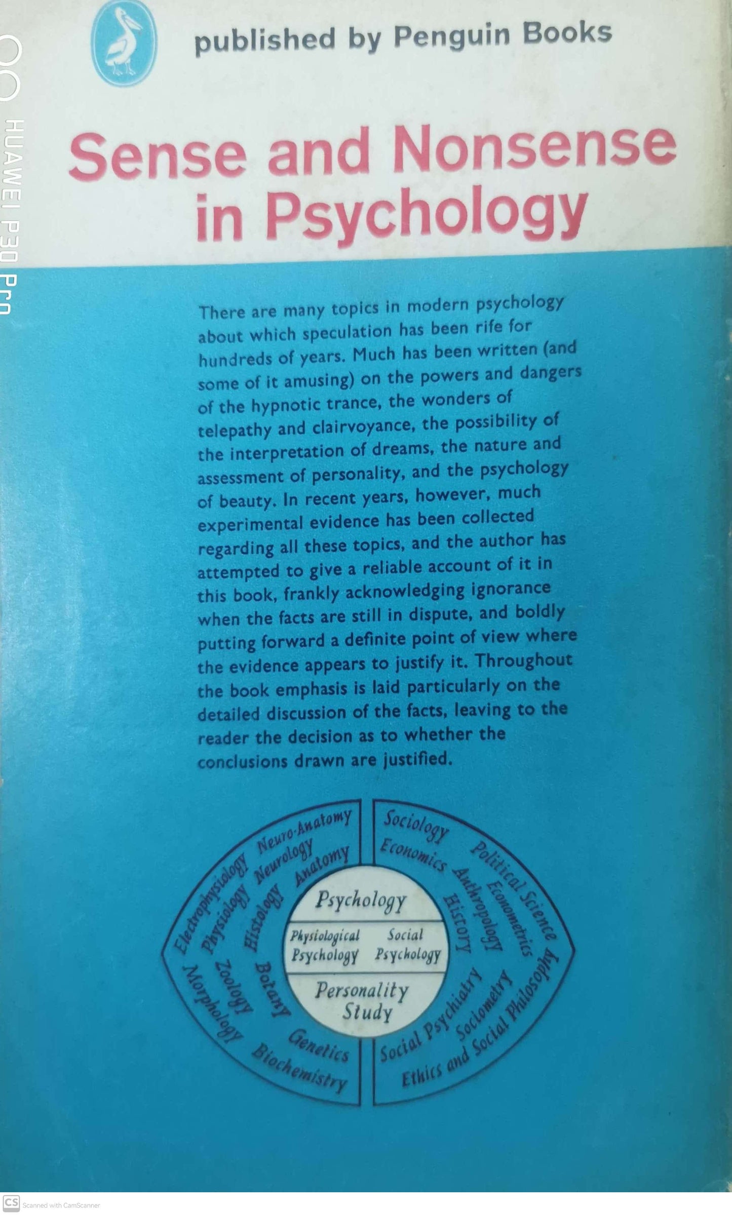 Sense and Nonsense in Psychology Book by Hans Eysenck