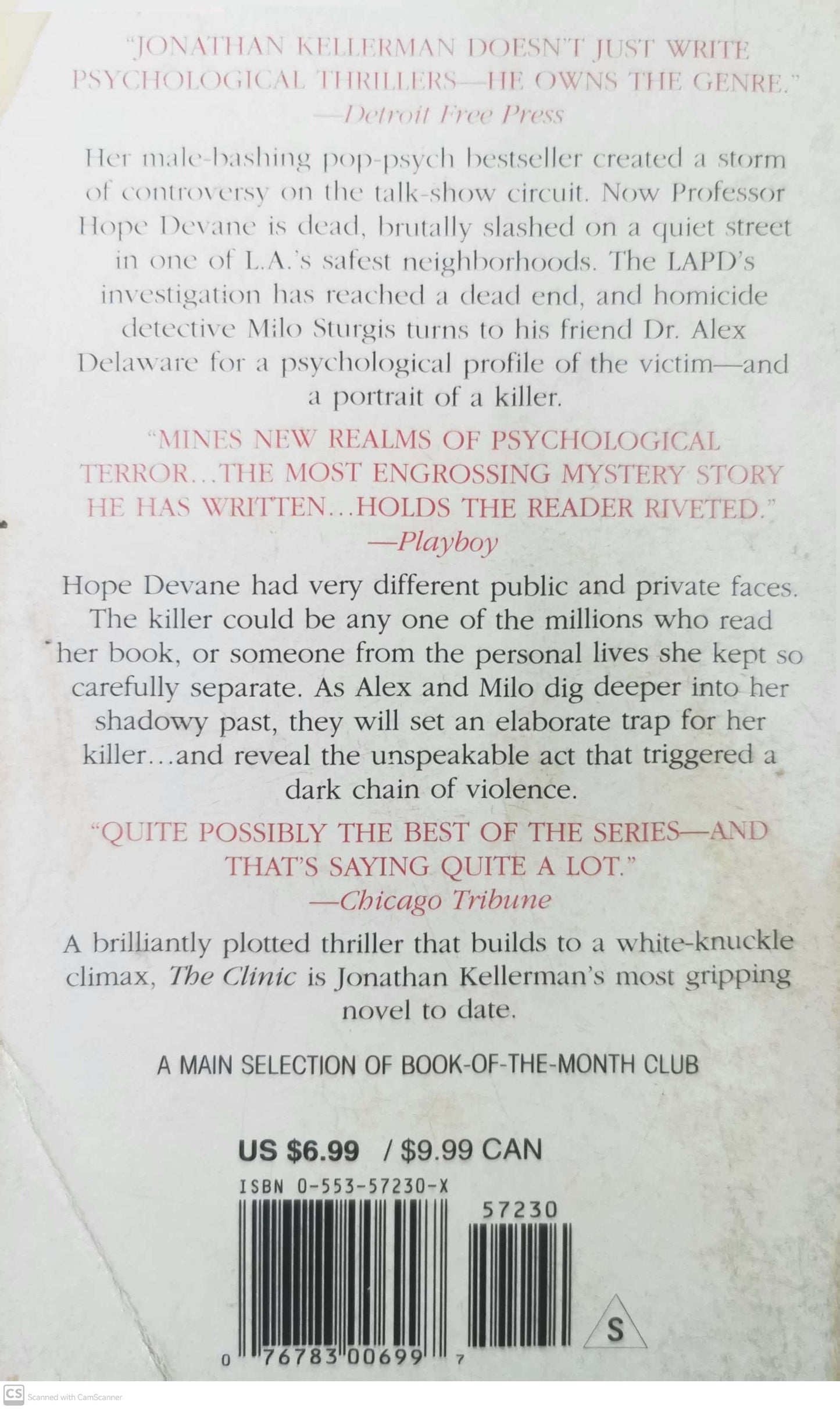 The Clinic: An Alex Delaware Novel Mass Market Paperback – by Jonathan Kellerman