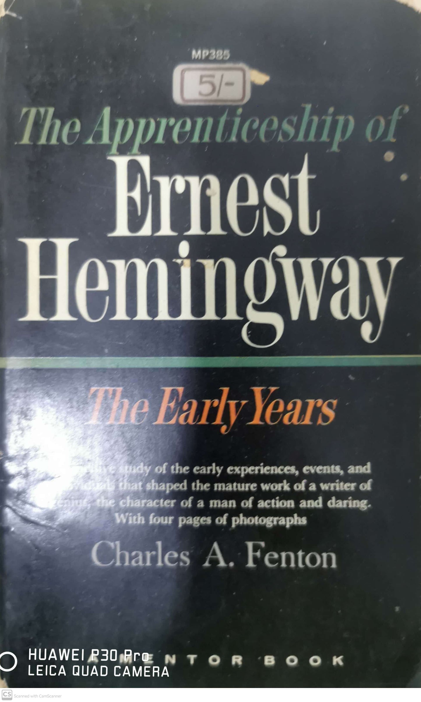 The Apprenticeship of Ernest Hemingway Book by Charles A. Fenton