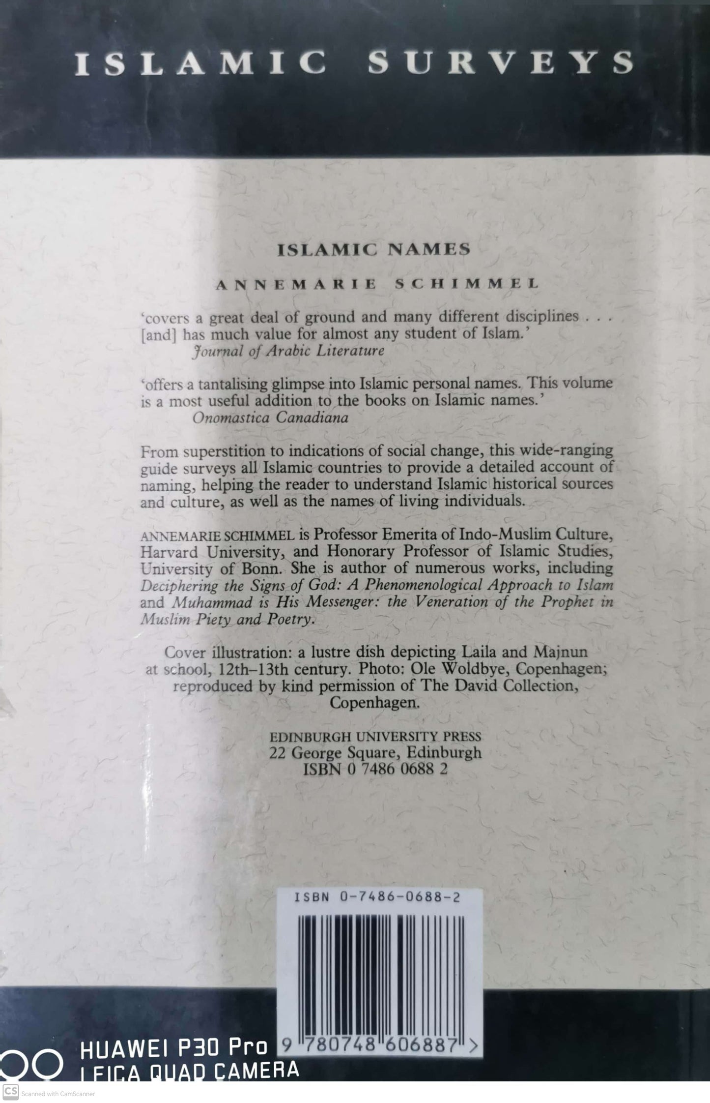 Islamic Names Book by Annemarie Schimmel