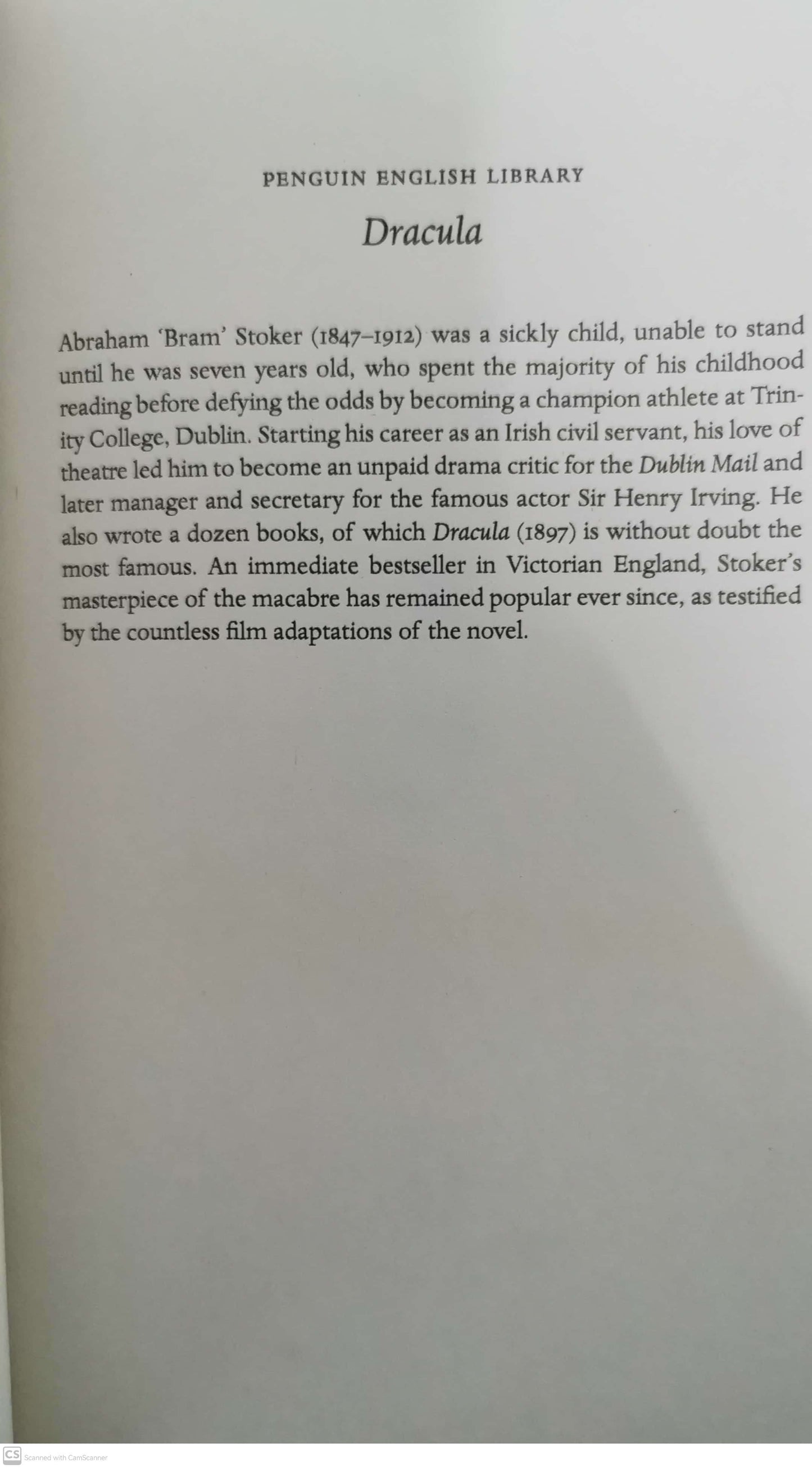 Dracula Novel by Bram Stoker