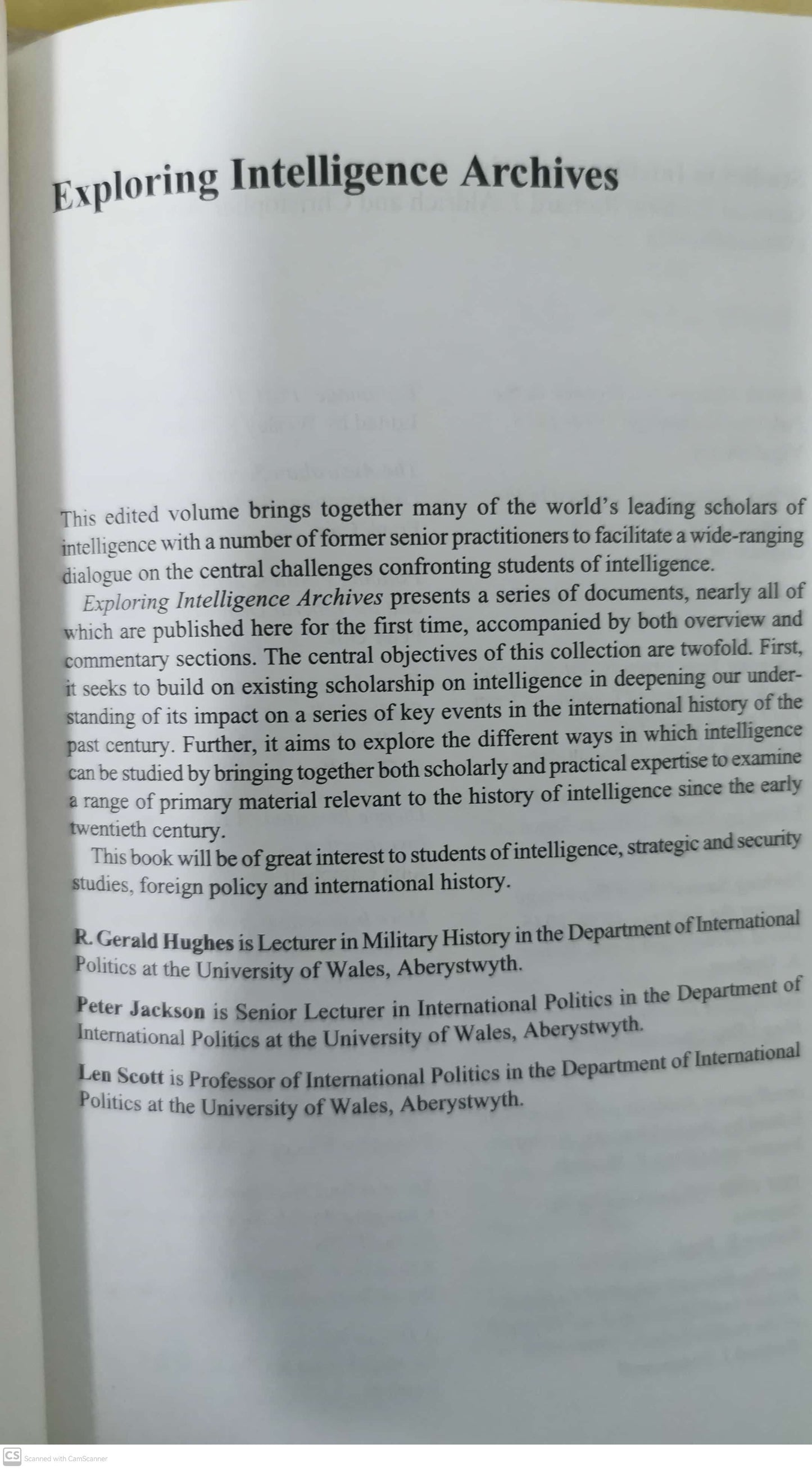 Exploring Intelligence Archives: Enquiries into the Secret State (Studies in Intelligence) 1st Edition by R. Gerald Hughes