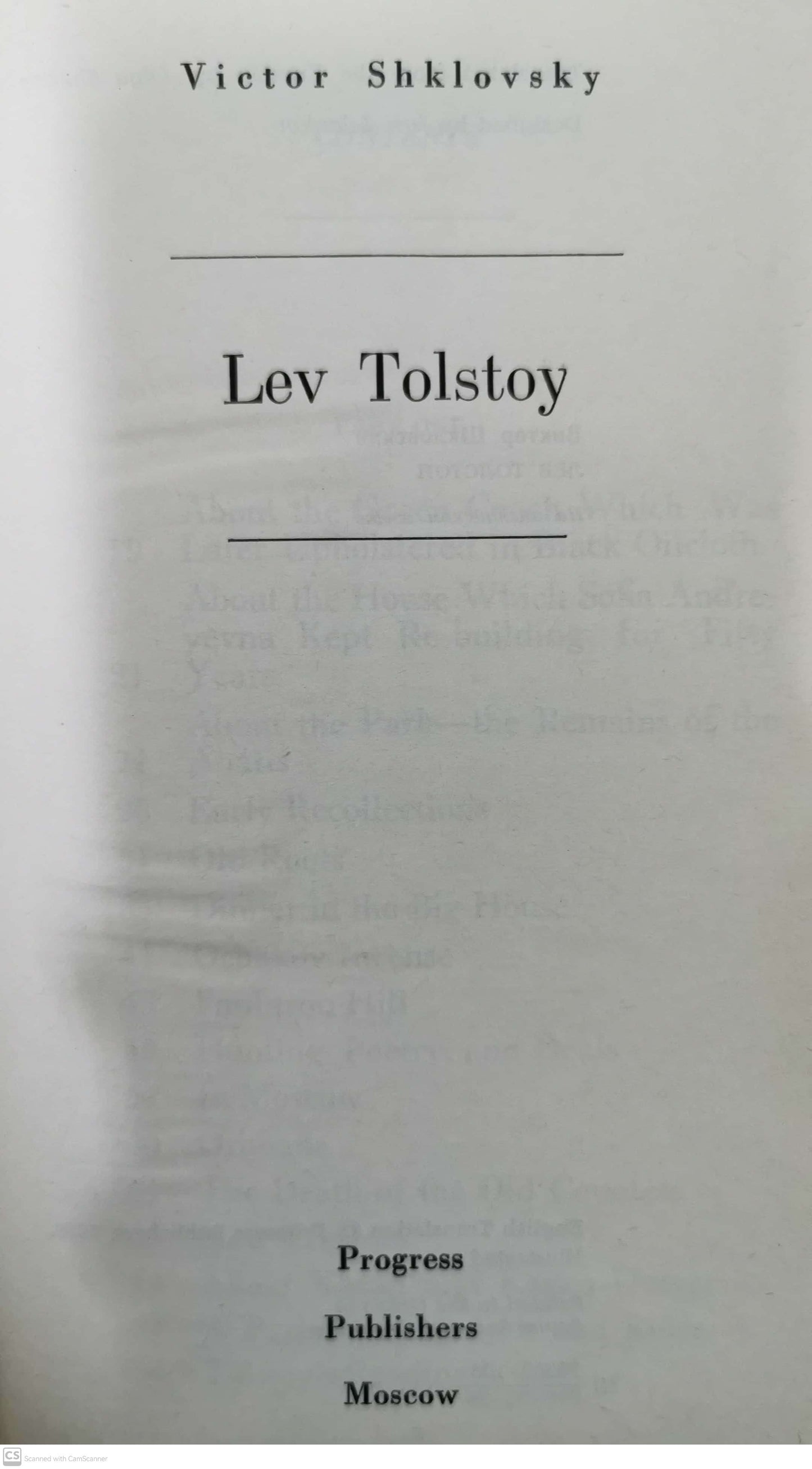 Lev Tolstoy Hardcover – January 1, 1978 by Victor Shklovsky