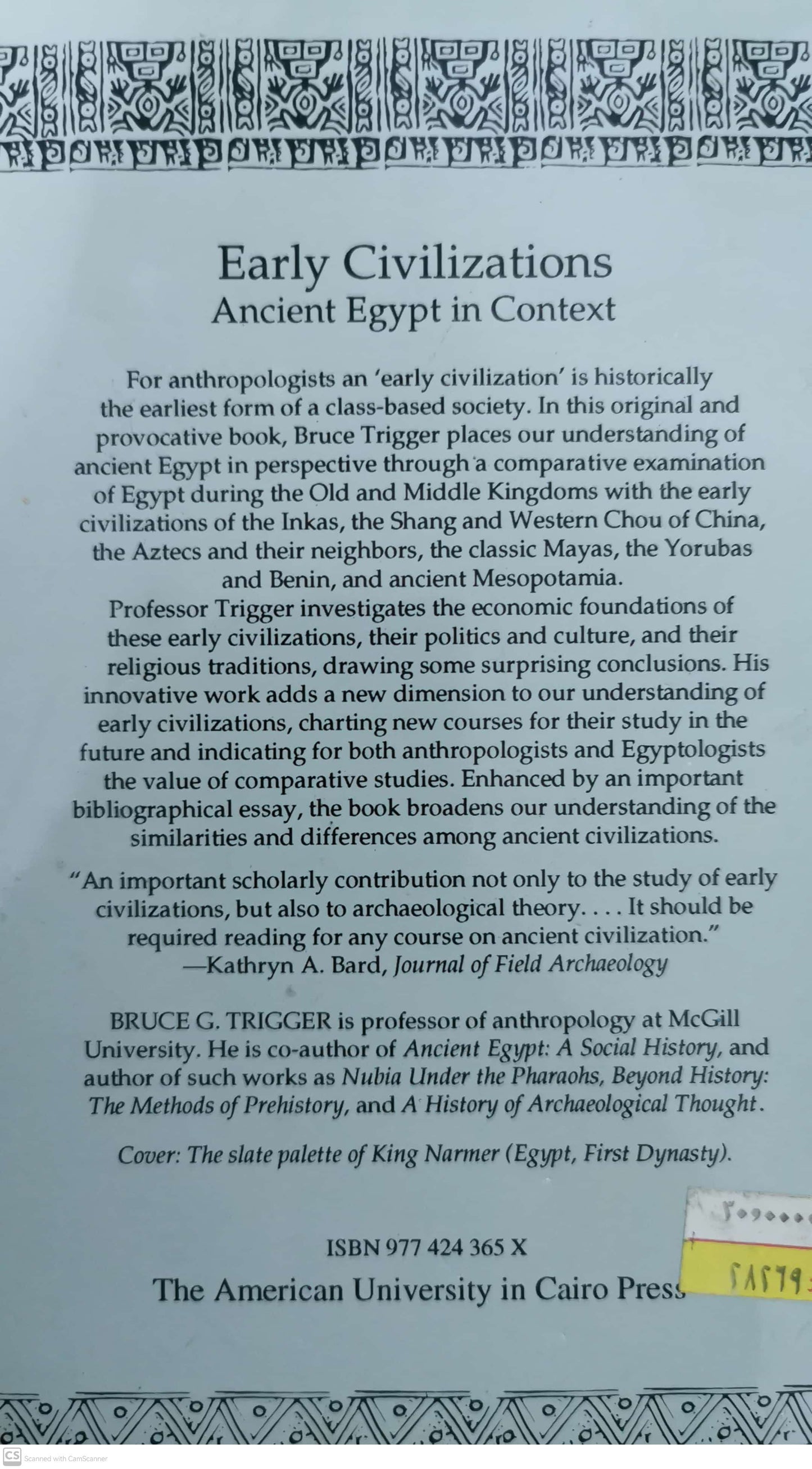 Early Civilizations: Ancient Egypt in Context by Bruce G. Trigger