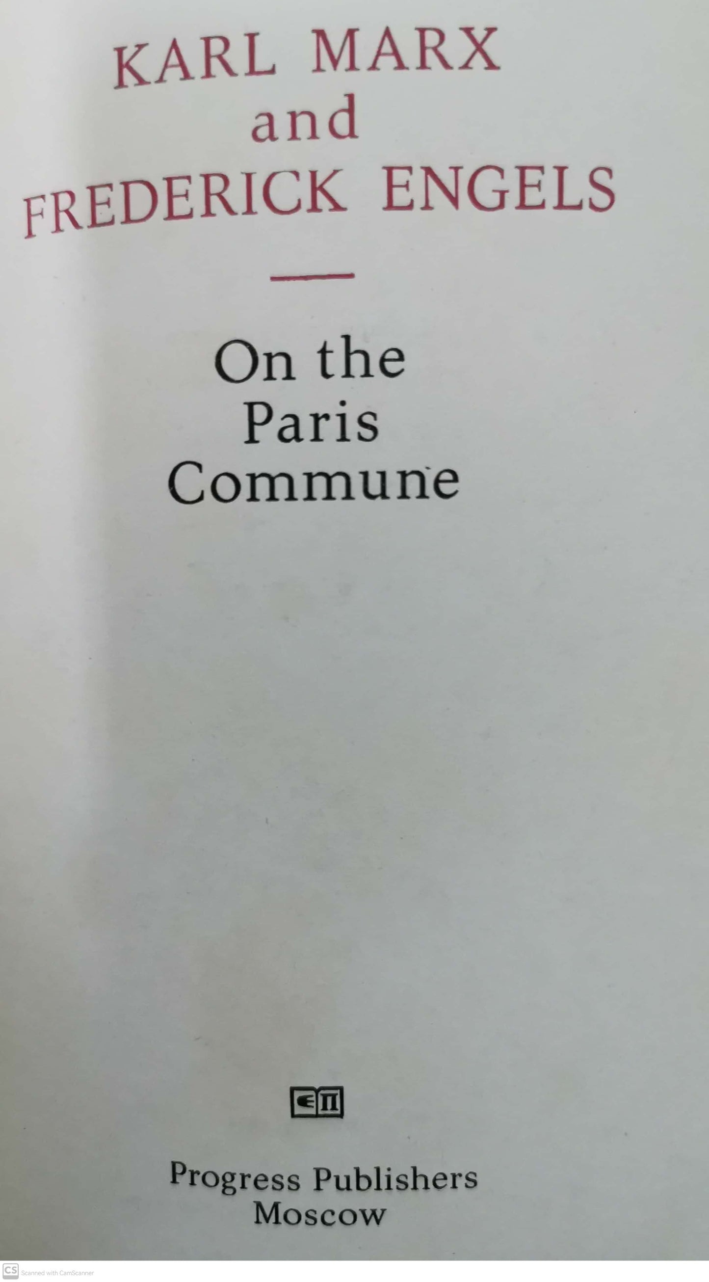 On the Paris Commune Hardcover – January 1, 1971 by Karl Marx and Frederick Engels