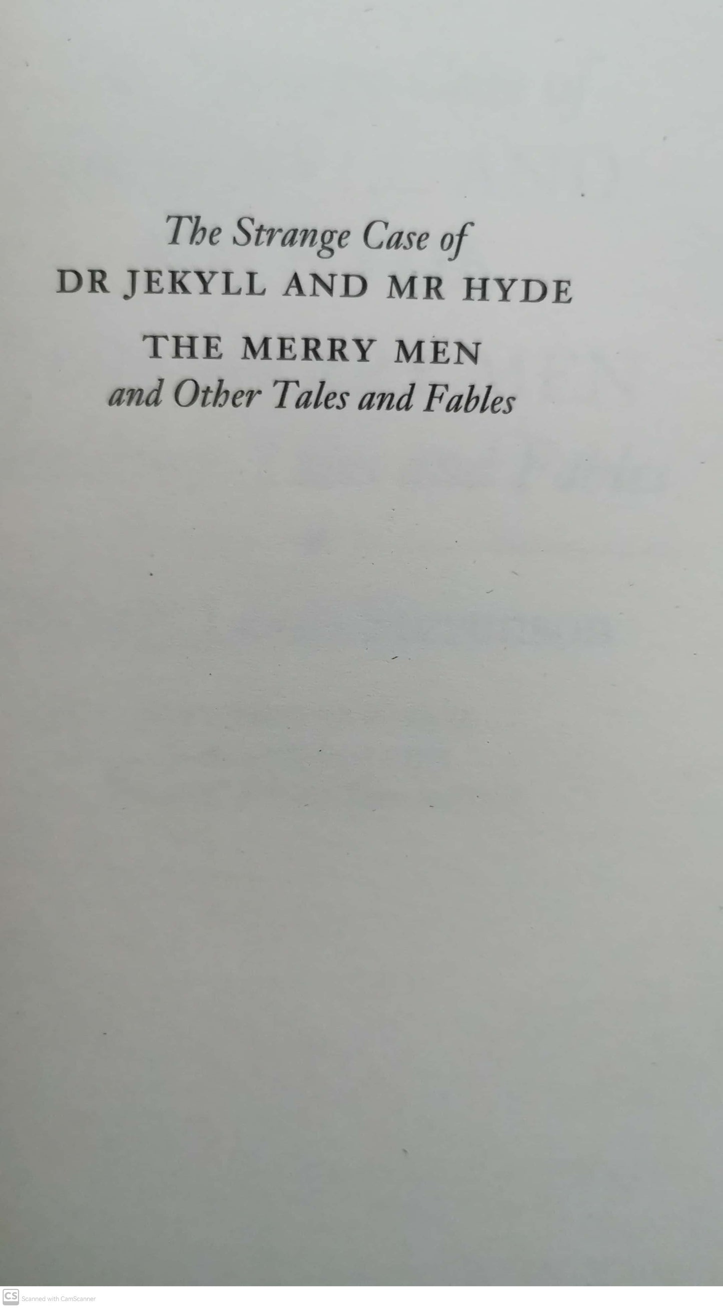 Dr. Jekyll and Mr. Hyde Book by Robert Louis Stevenson