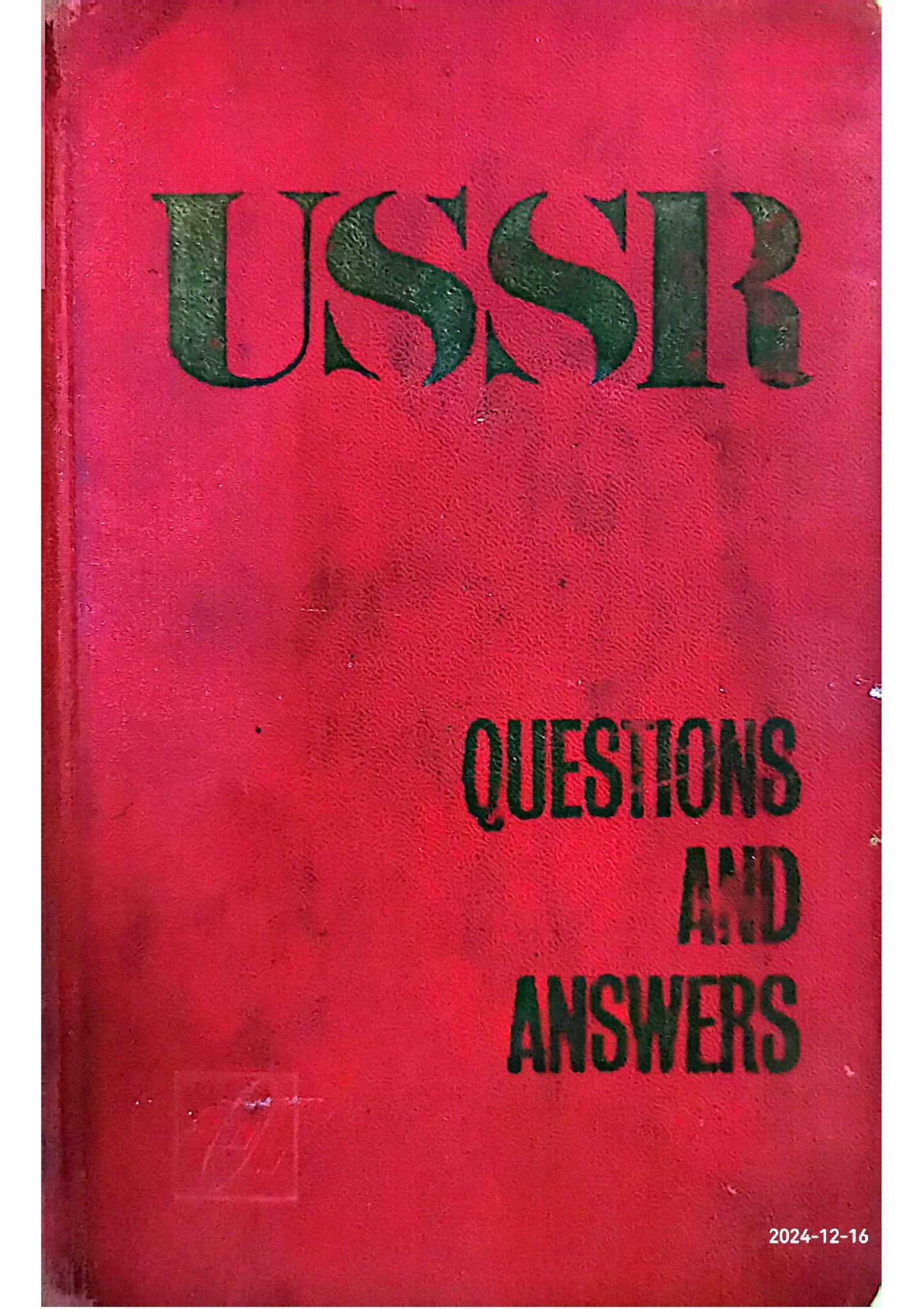 USSR, Questions and Answers Hardcover – January 1, 1967 by I. Agranovsky & et al (Editor)