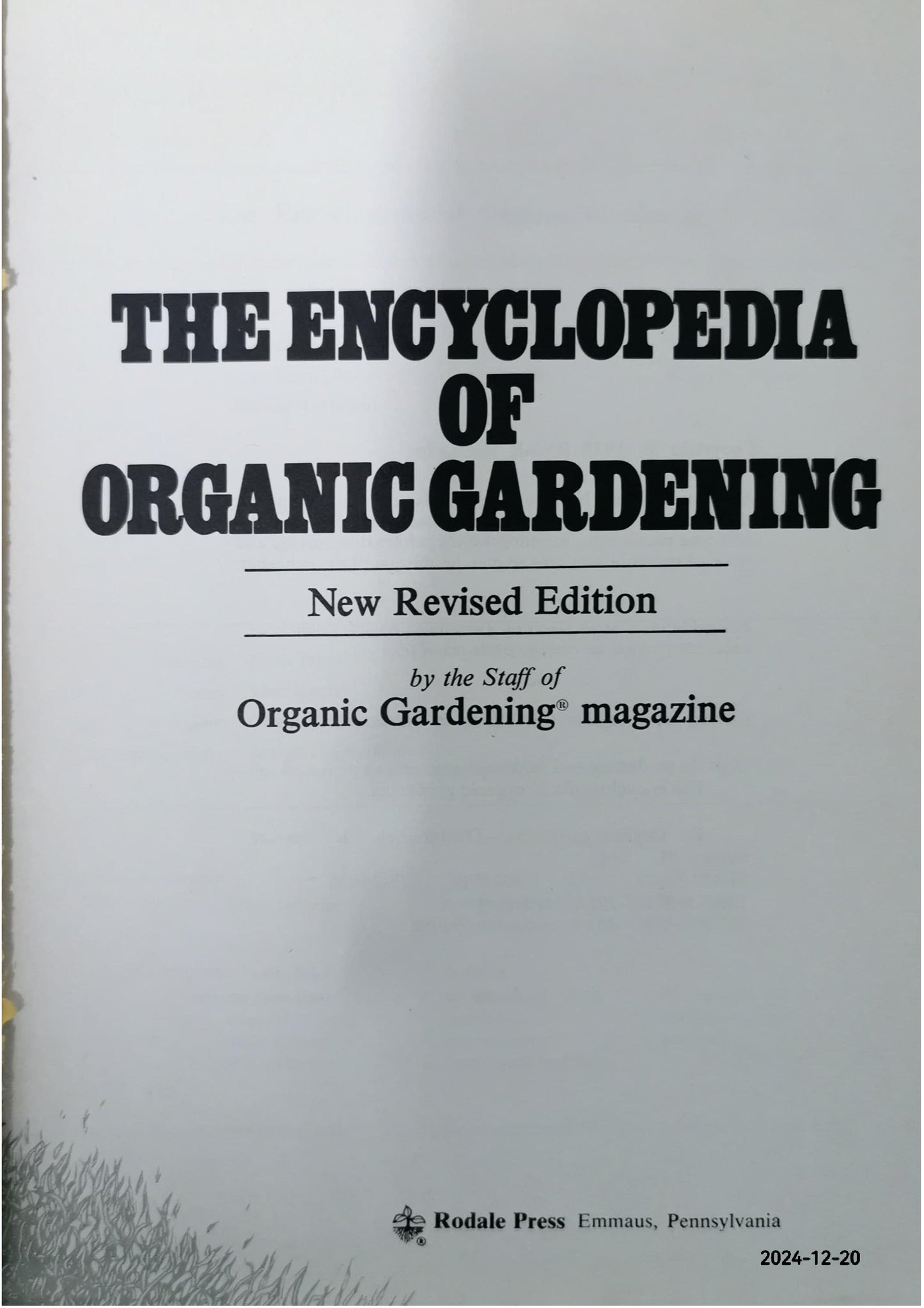 Encyclopedia of Organic Gardening Hardcover – October 1, 1978 by Rodale Press (Author)