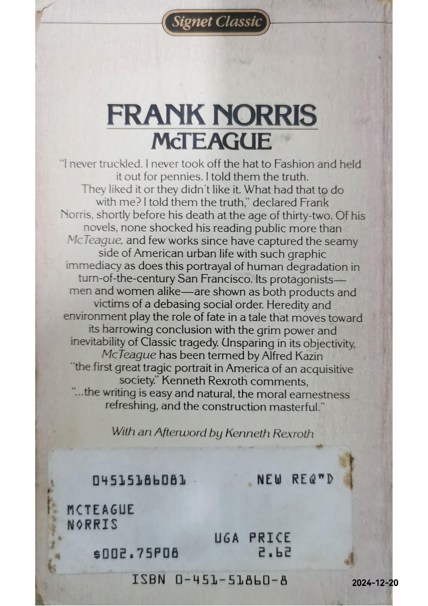 McTeague Novel by Frank Norris