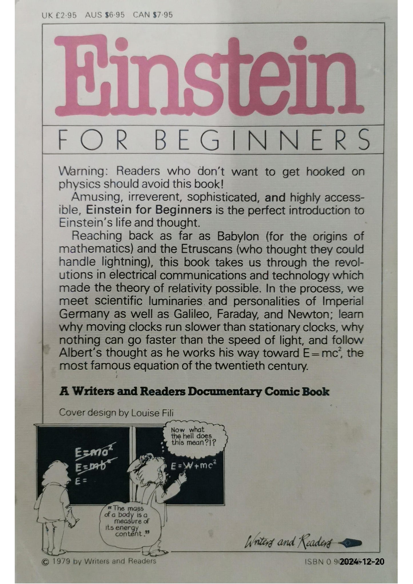 Einstein for beginners Hardcover – January 1, 1979 by Joseph Schwartz (Author)