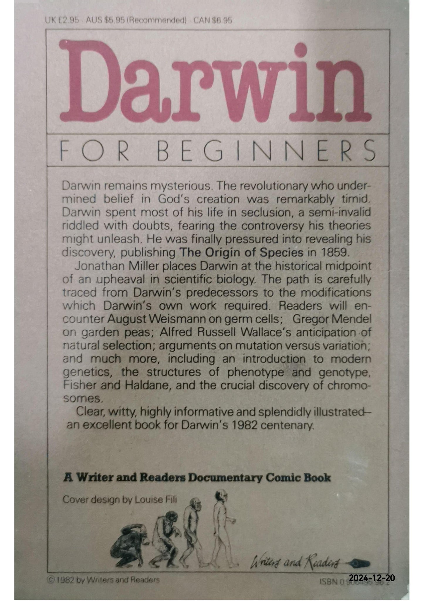 Darwin for Beginners Paperback –  by Jonathan Miller (Author), Borin Van Loon (Author)