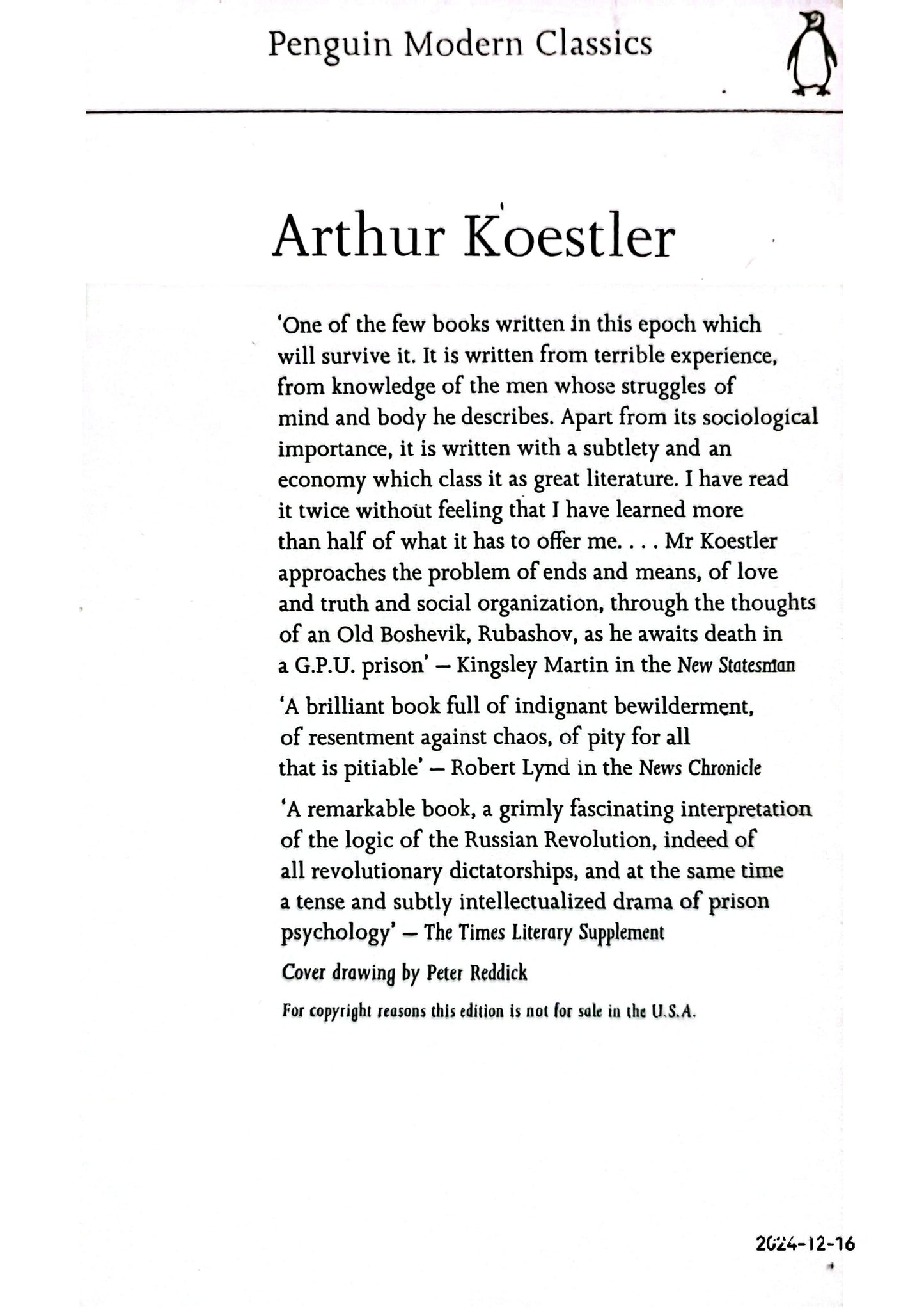 Darkness at Noon Novel by Arthur Koestler