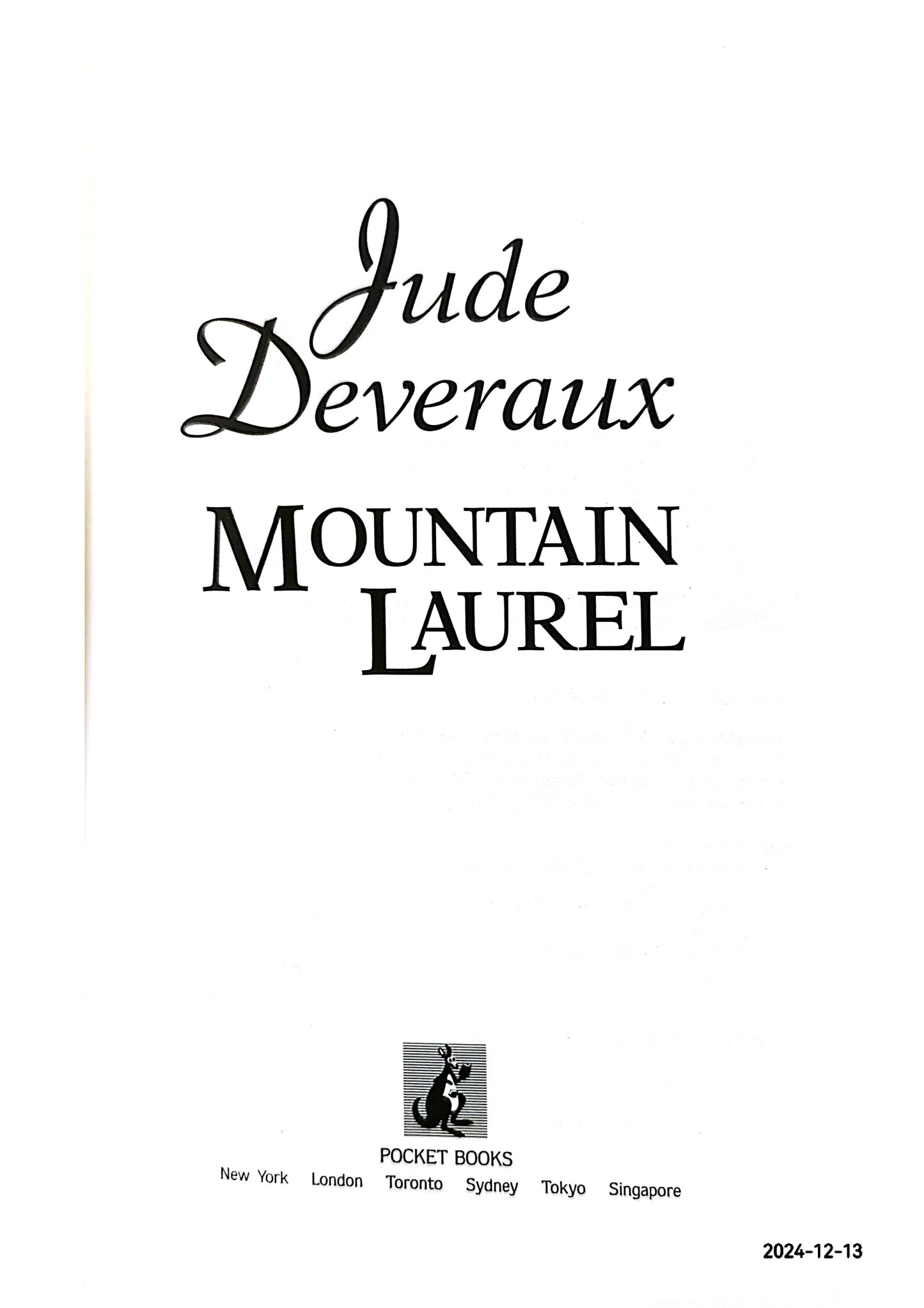 Mountain Laurel Hardcover – January 1, 1990 by Jude Deveraux (Author)