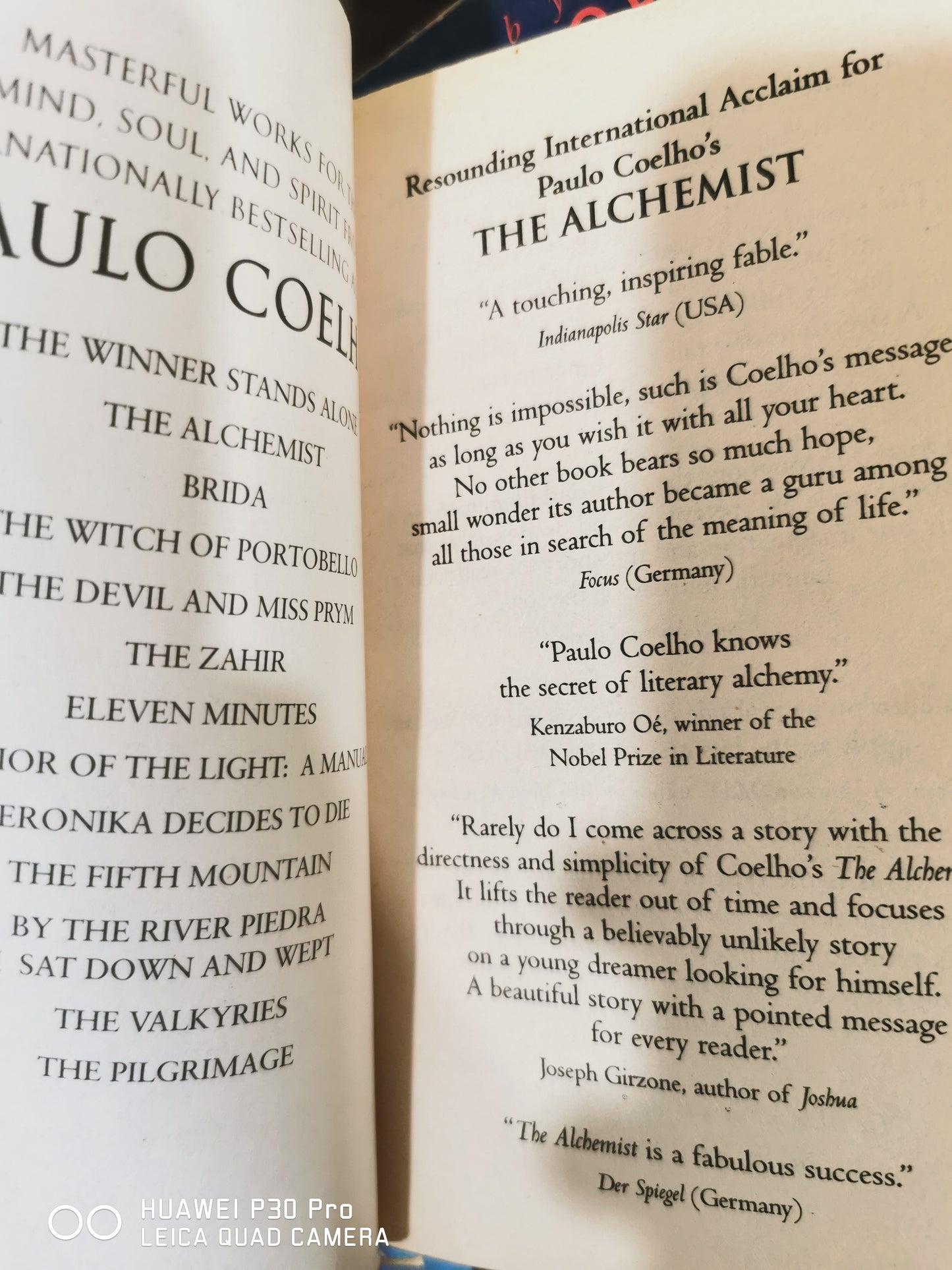 The Alchemist
Novel by Paulo Coelho