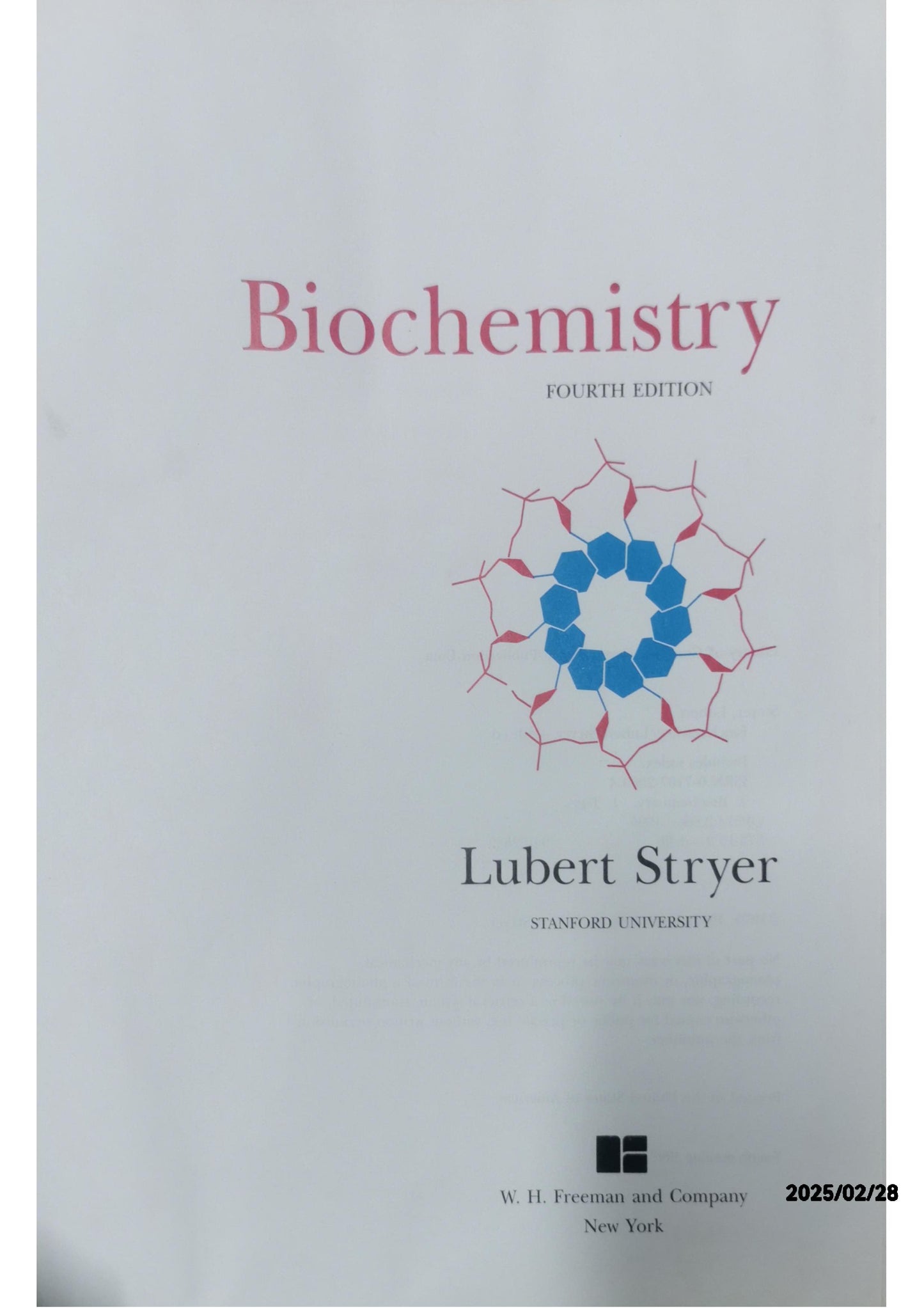 Biochemistry (4th edition) Hardcover – January 1, 1999 by LUBERT STRYER (Author)