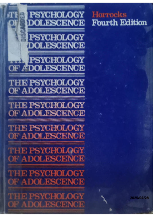 The psychology of adolescence Hardcover – January 1, 1976 by John Edwin Horrocks (Author)