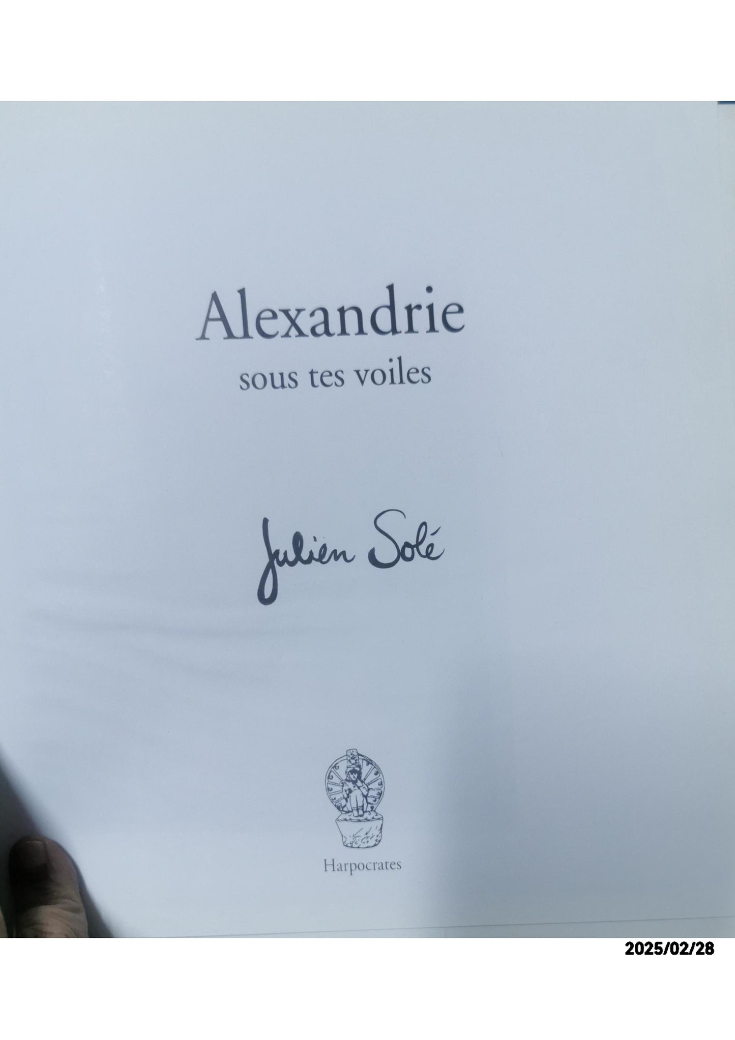 Alexandrie sous tes voiles Paperback Unknown Edition  by unknown author (Author)