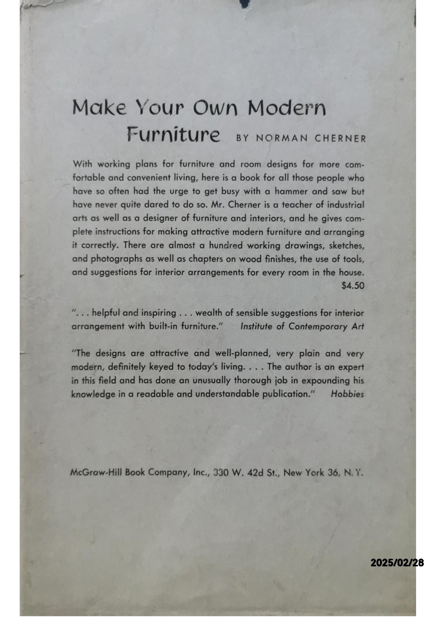 How to Build Children's Toys and Furniture Hardcover – Import, January 1, 1954 by Norman Cherner (Author)