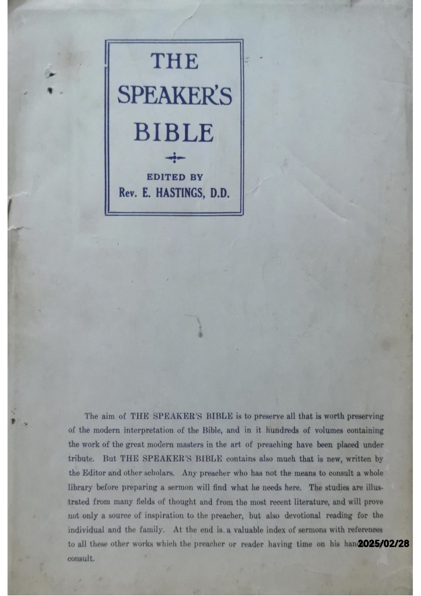 The Speaker's Bible: Galatians/Thessalonians by E. Hastings (Baker, 1963)