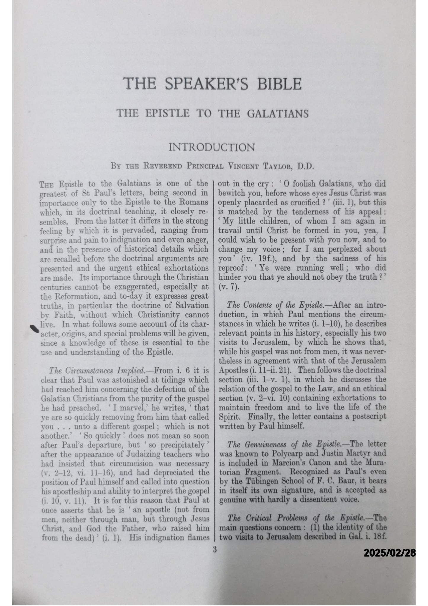 The Speaker's Bible: Galatians/Thessalonians by E. Hastings (Baker, 1963)