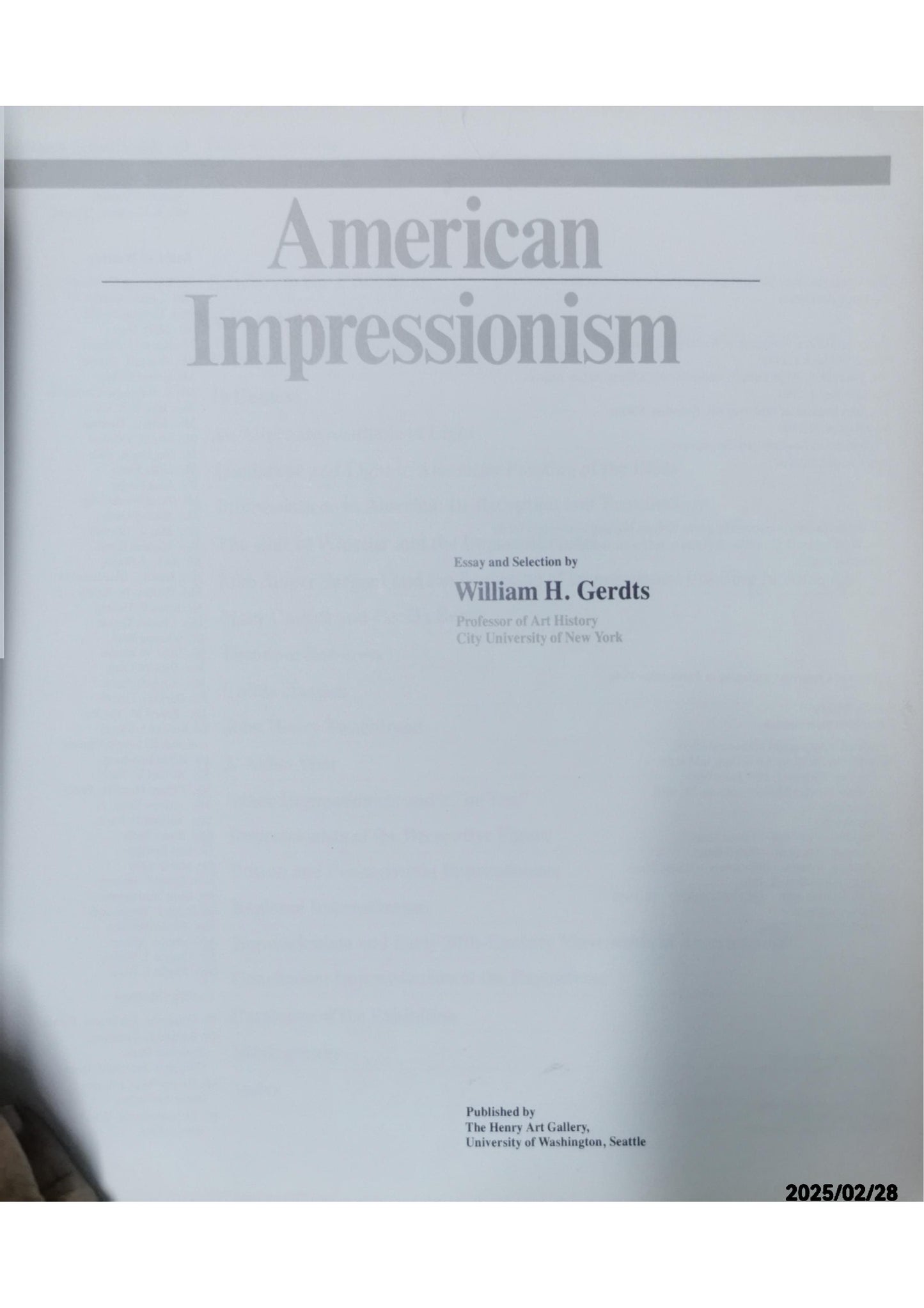 American Impressionism Hardcover – January 1, 1995 by William H. Gerdts (Author)