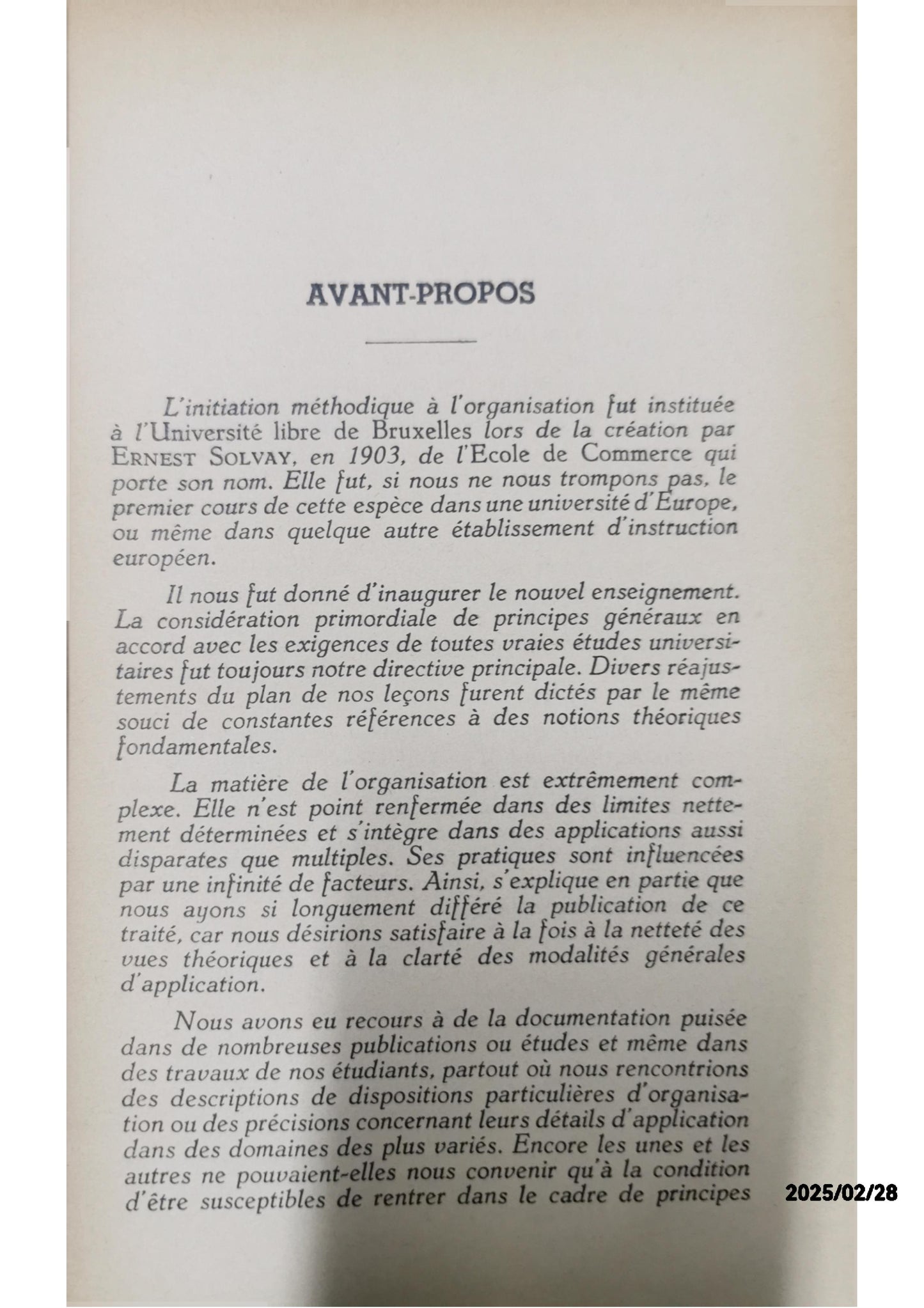 Traité de principes généraux de l'organisation (Tomes 1) De Leener, Georges Published by Les éditions Comptables, Commerciales et Financières, Bruxelles, 1945 Language: French Used Condition: Satisfaisant Soft cover