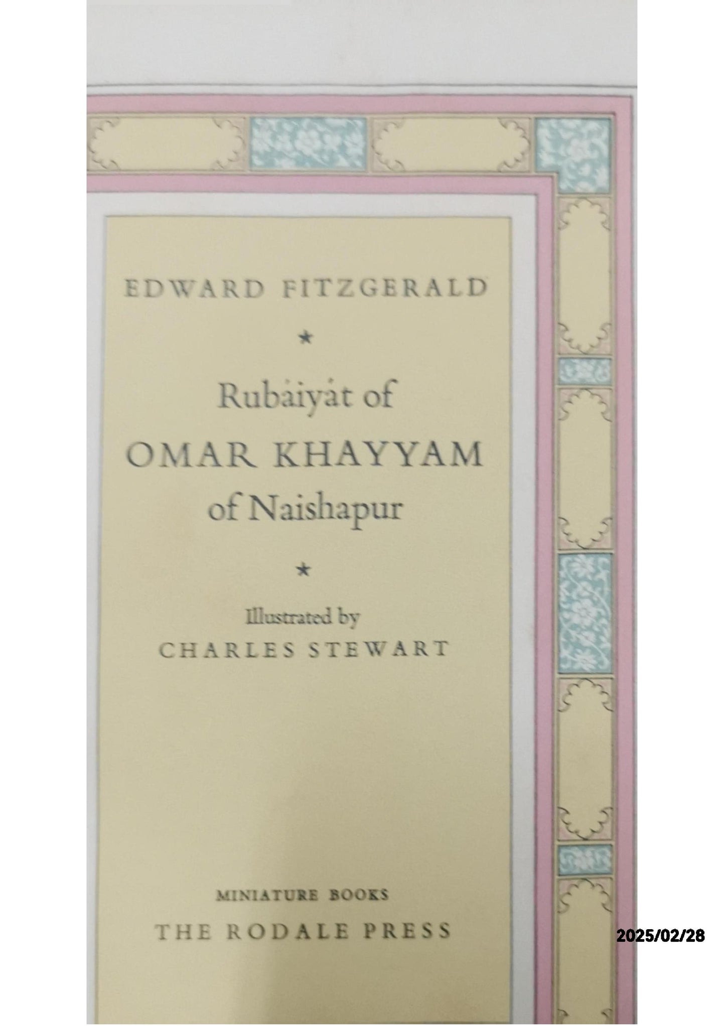 Rubaiyat of Omar Khayyam of Naishapur Hard cover - 1958 by Khayyam, Omar; Edward Fitzgerald (trans)