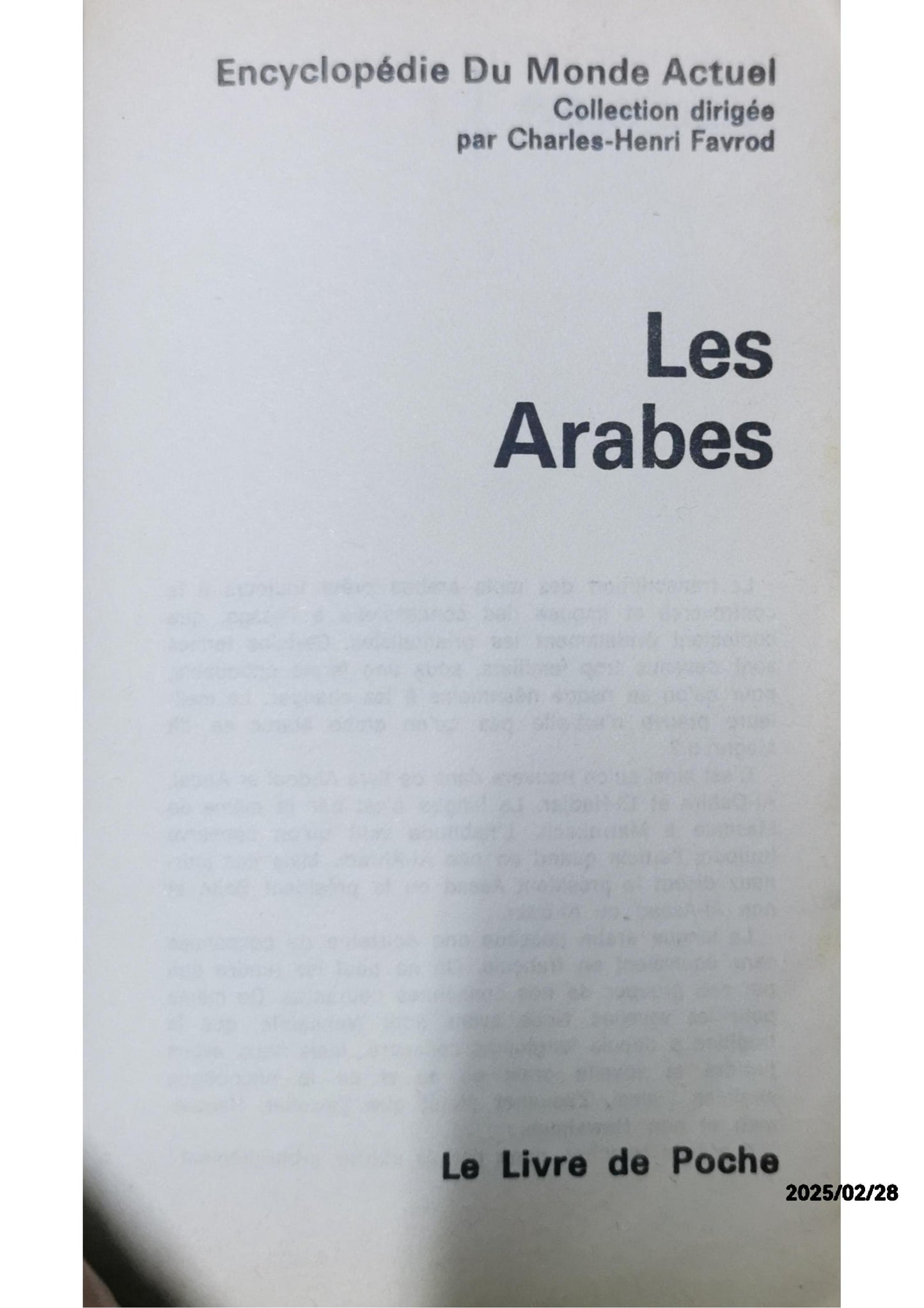 LES ARABES, EDMA: États, Événements, Personnalités, Culture, Économie, Politique Paperback – March 7, 1970 by Collectif (Author)