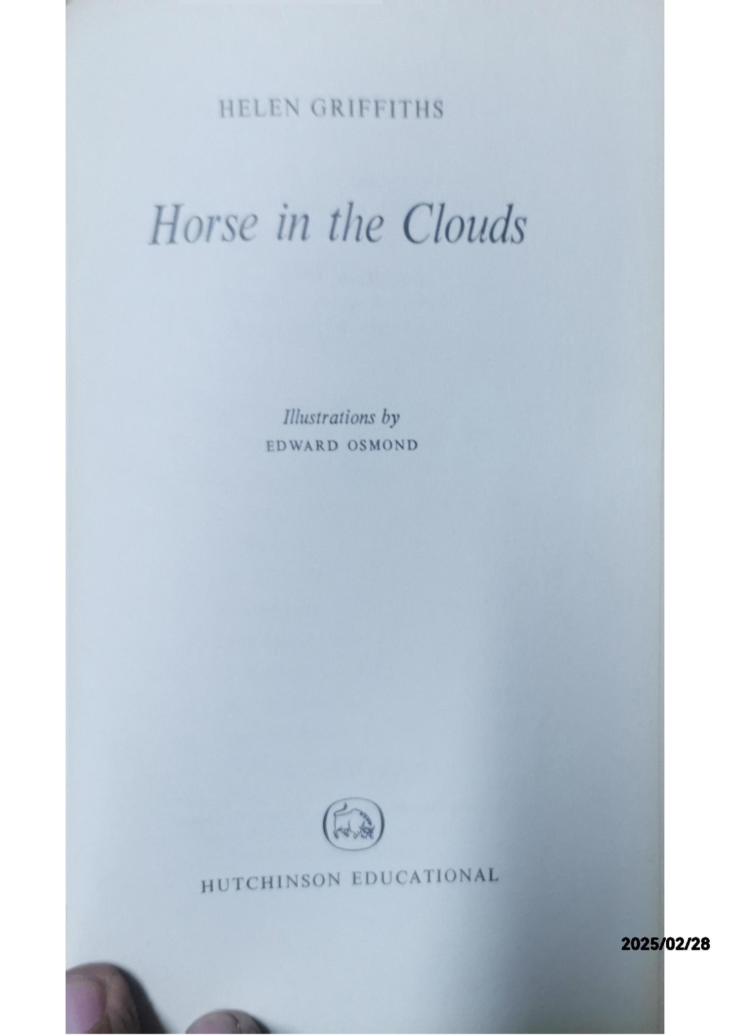 Horse in the Clouds Hardcover – January 1, 1958 by Helen Griffiths (Author)