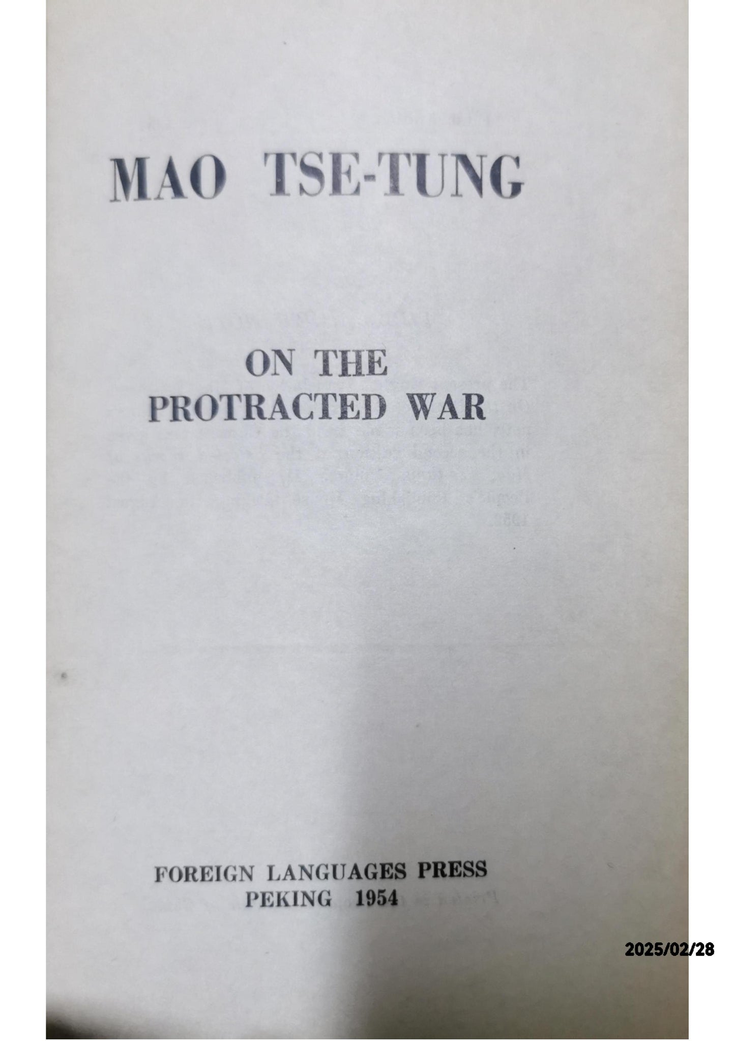 On Protracted War Paperback – January 20, 2001 by Mao Tse-Tung (Author)