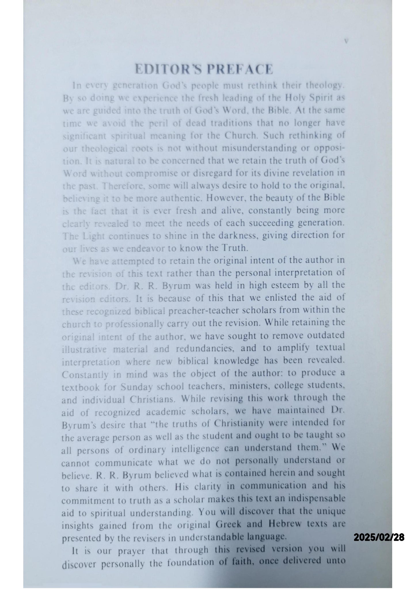 Christian Theology: A Systematic Statement of Christian Doctrine for the Use of Theological Students Hardcover – January 1, 1925 by Russell R. Byrum (Author)