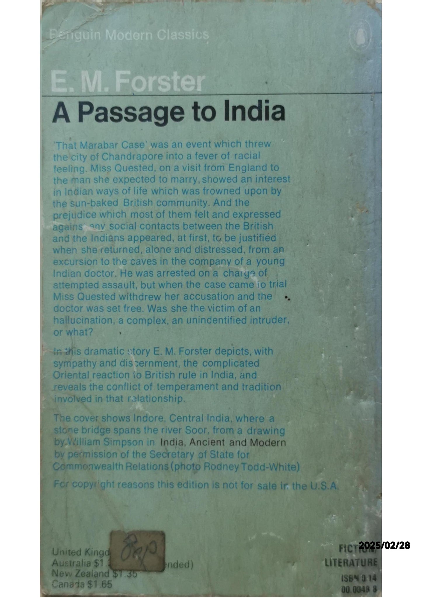 A Passage To India Paperback – March 17, 1965 by E.M. Forster (Author)