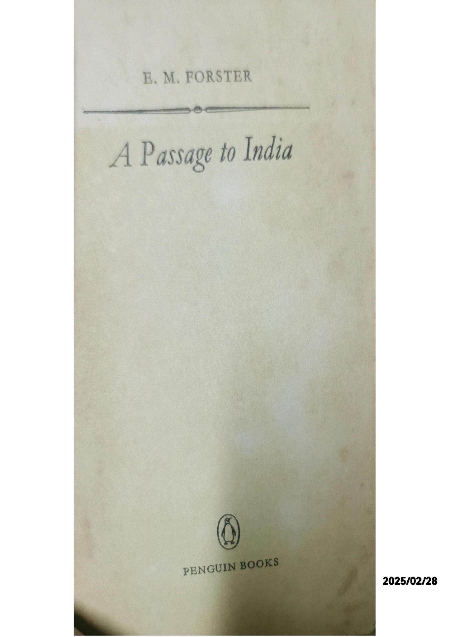 A Passage To India Paperback – March 17, 1965 by E.M. Forster (Author)