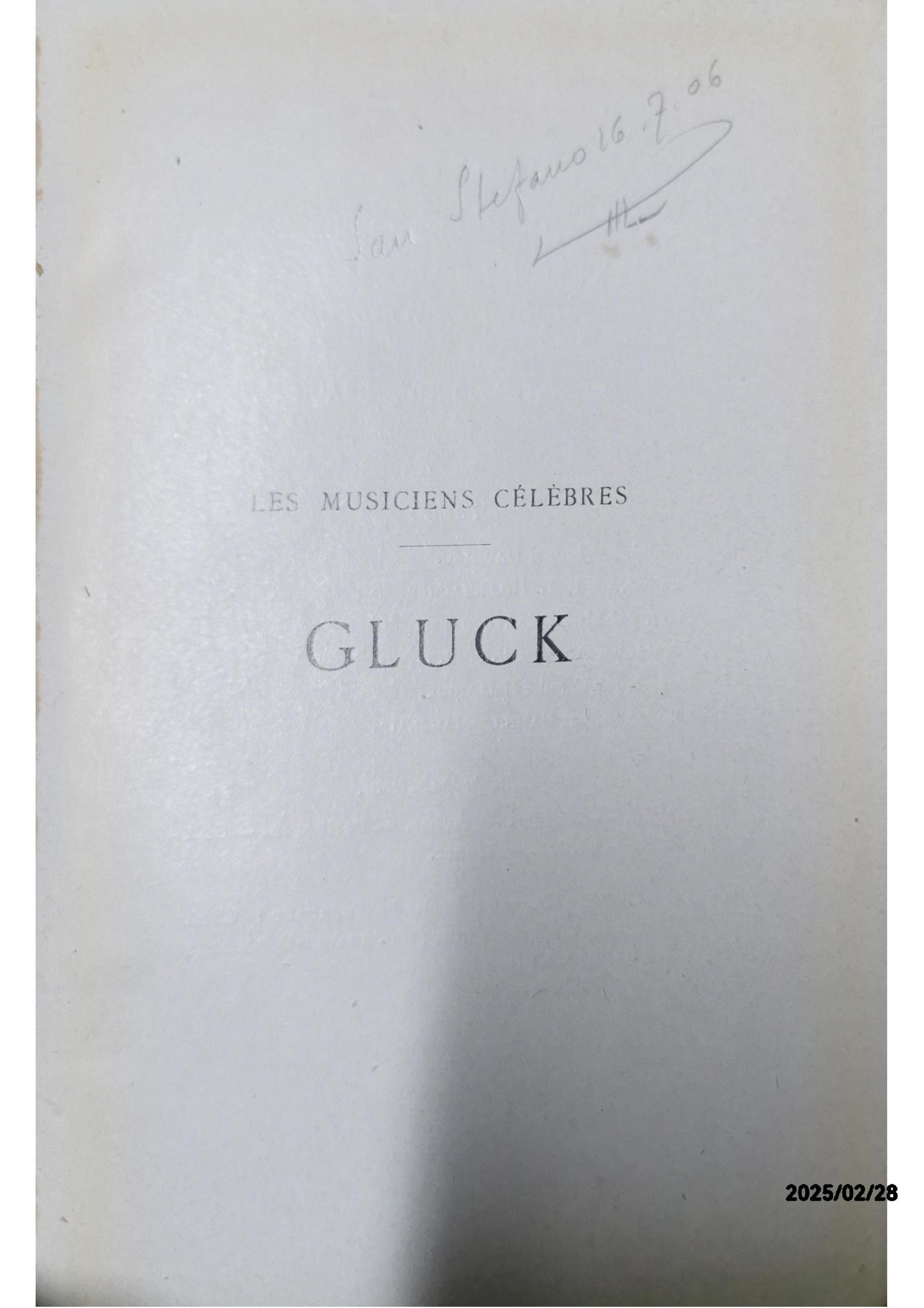 Gluck - les musiciens célèbres Jean D'Udine Published by Henri Laurens Sans date