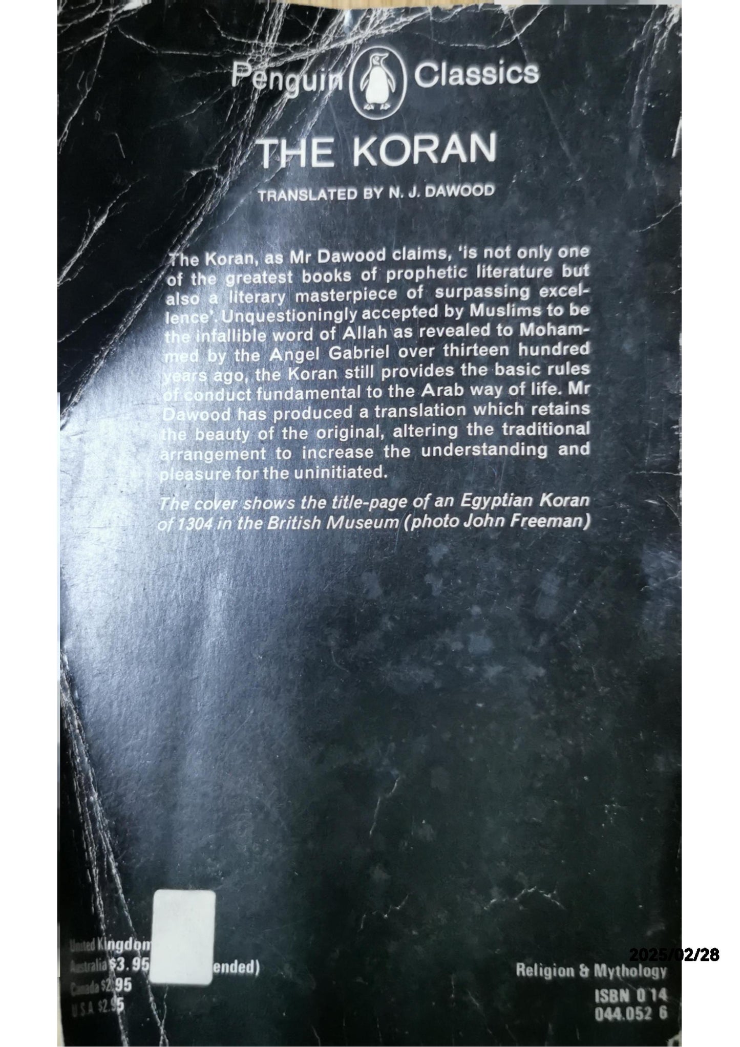 The Koran Paperback – 29 Mar. 1973 by N. J. (trans). Dawood (Author)