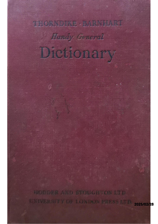 Thorndike-Barnhart Comprehensive Desk Dictionary Hardcover 1967