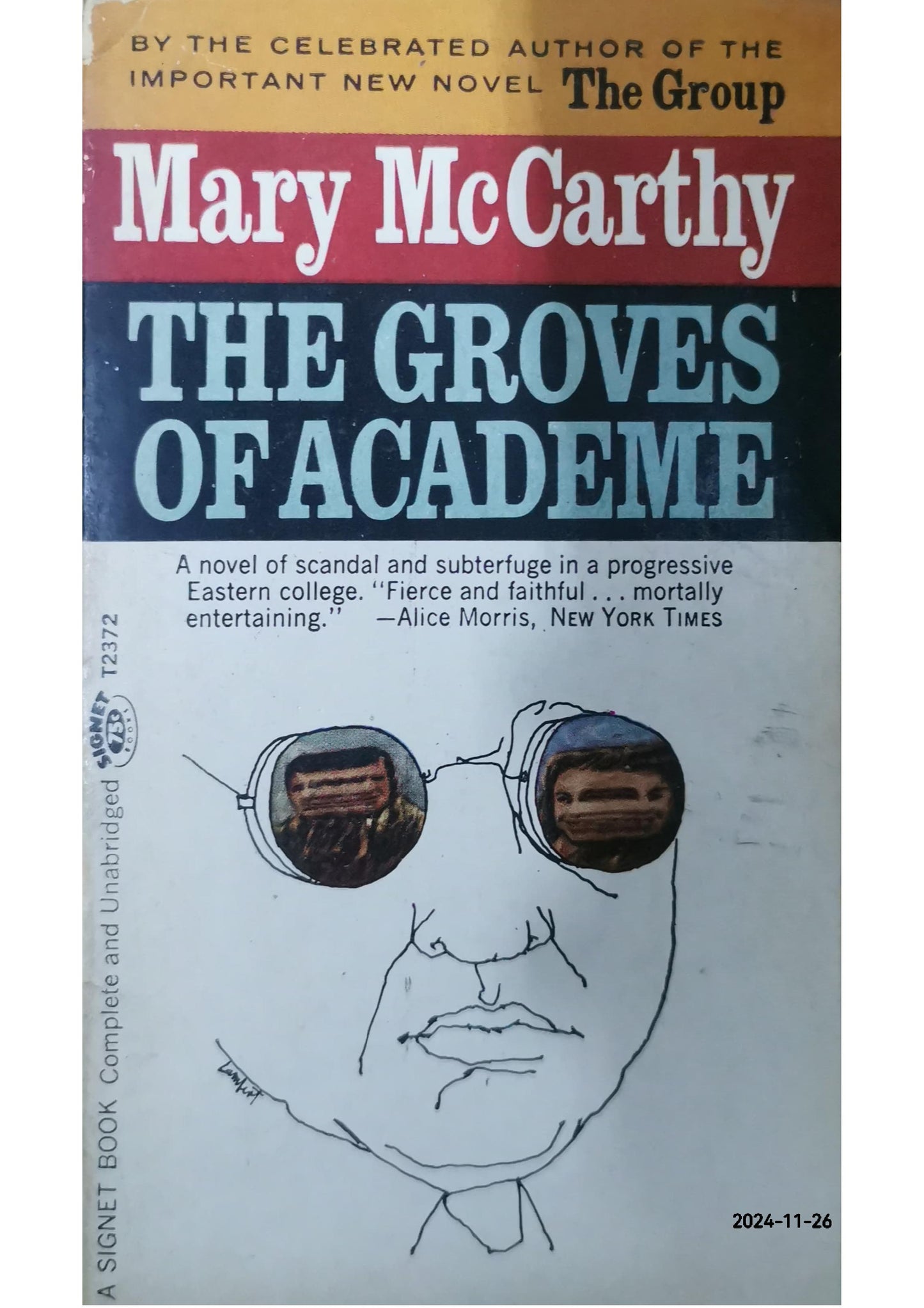 The Groves of Academe Novel by Mary McCarthy