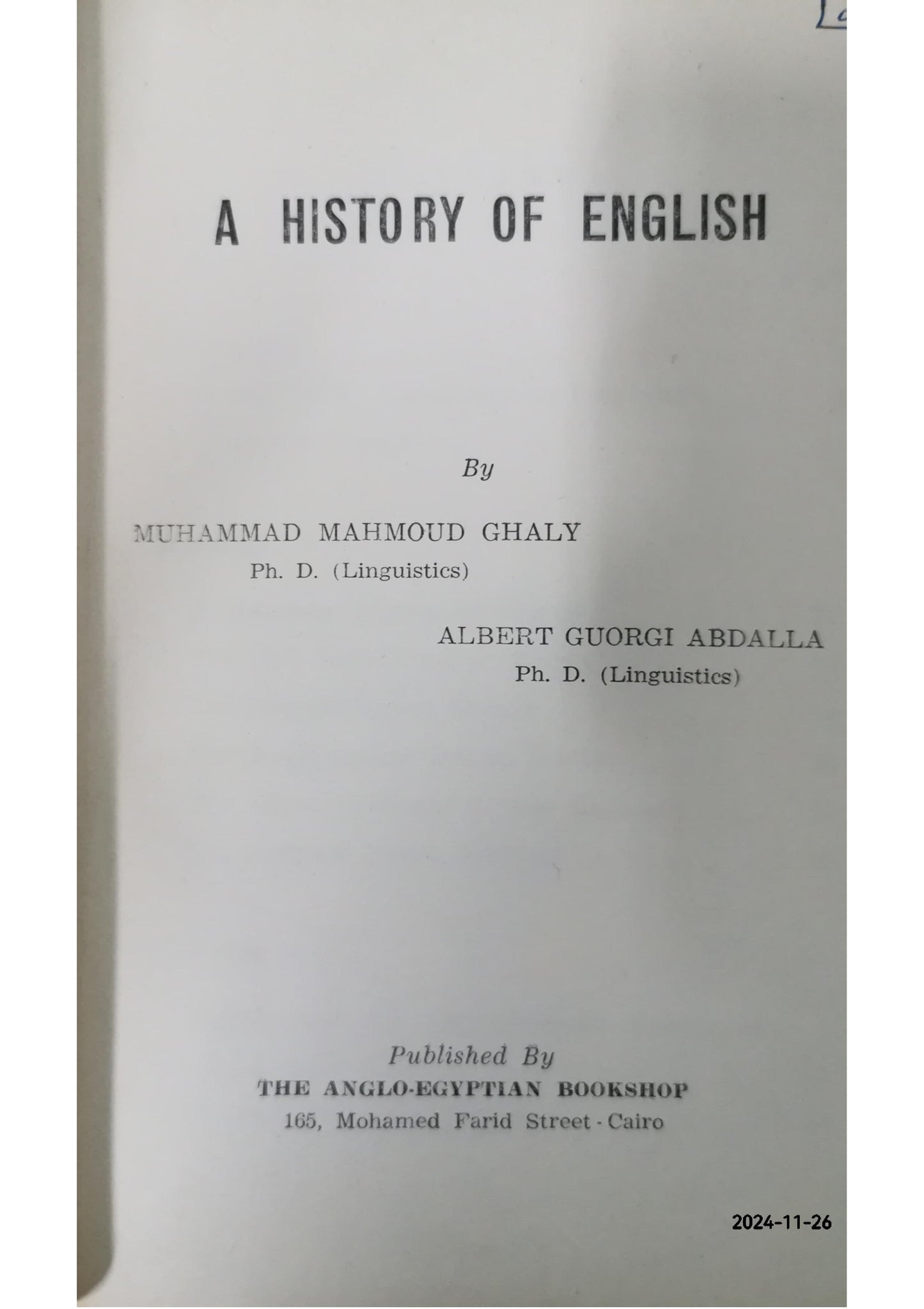 A history of english