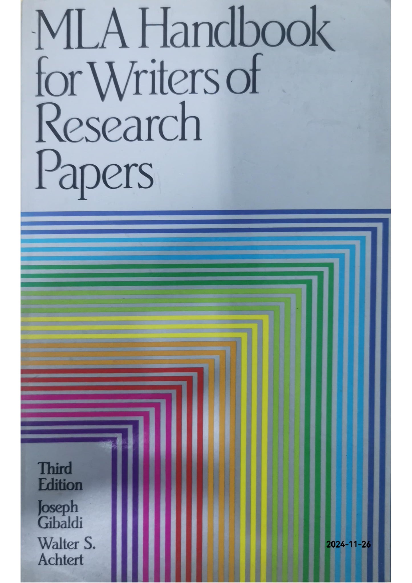 MLA Handbook for Writers of Research Papers  by Joseph Gibaldi