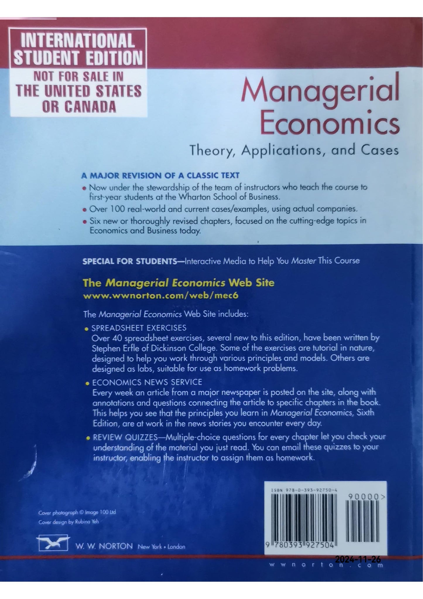 Managerial Economics: Theory, Applications, and Cases by W. Bruce Allen