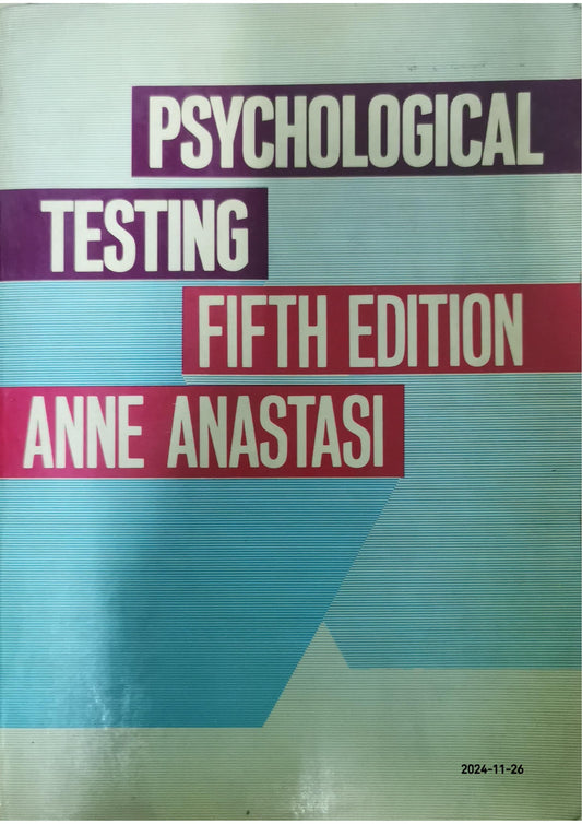 Psychological testing Book by Anne Anastasi