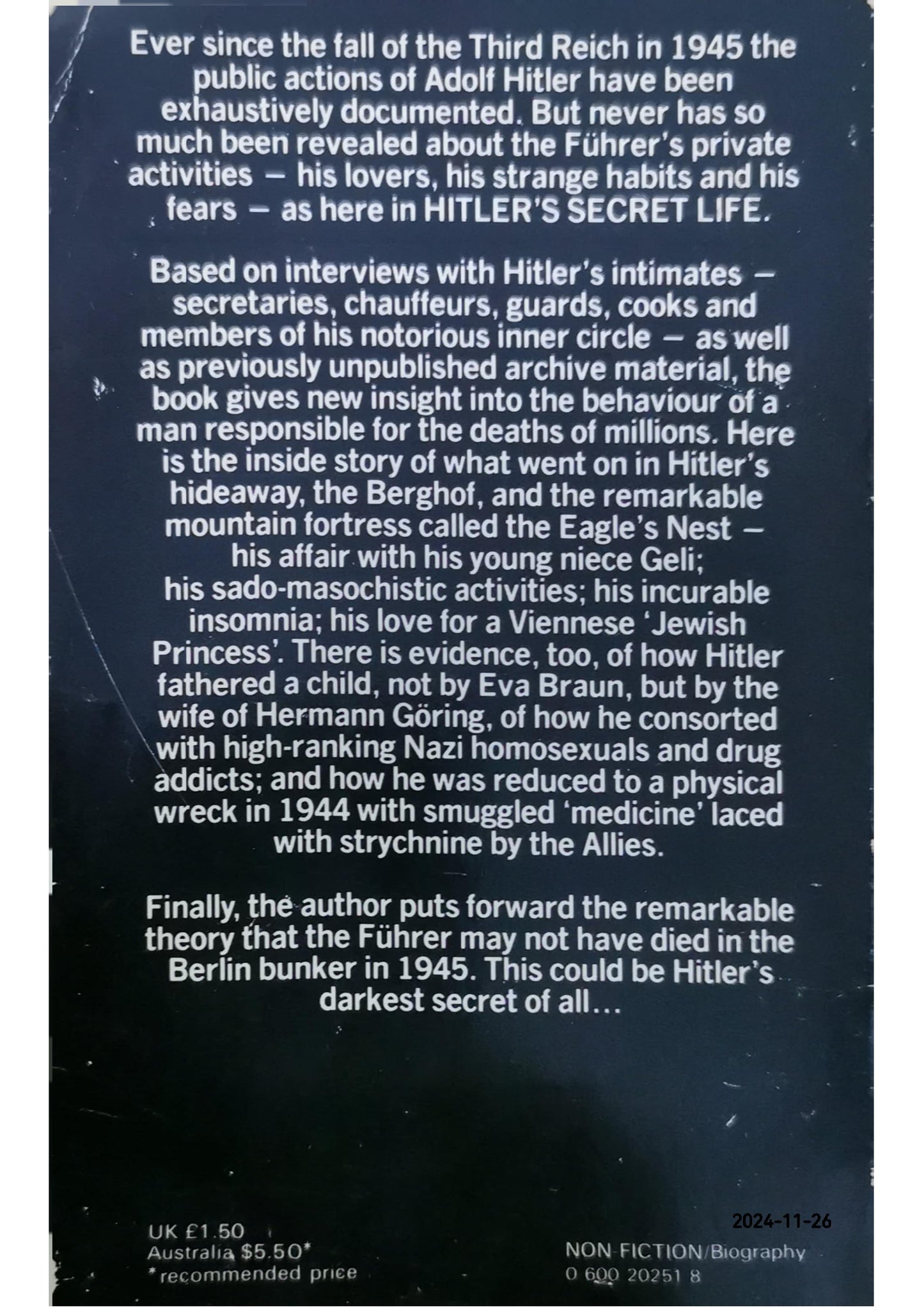 Hitler's Secret Life Paperback –by Glenn B. Infield