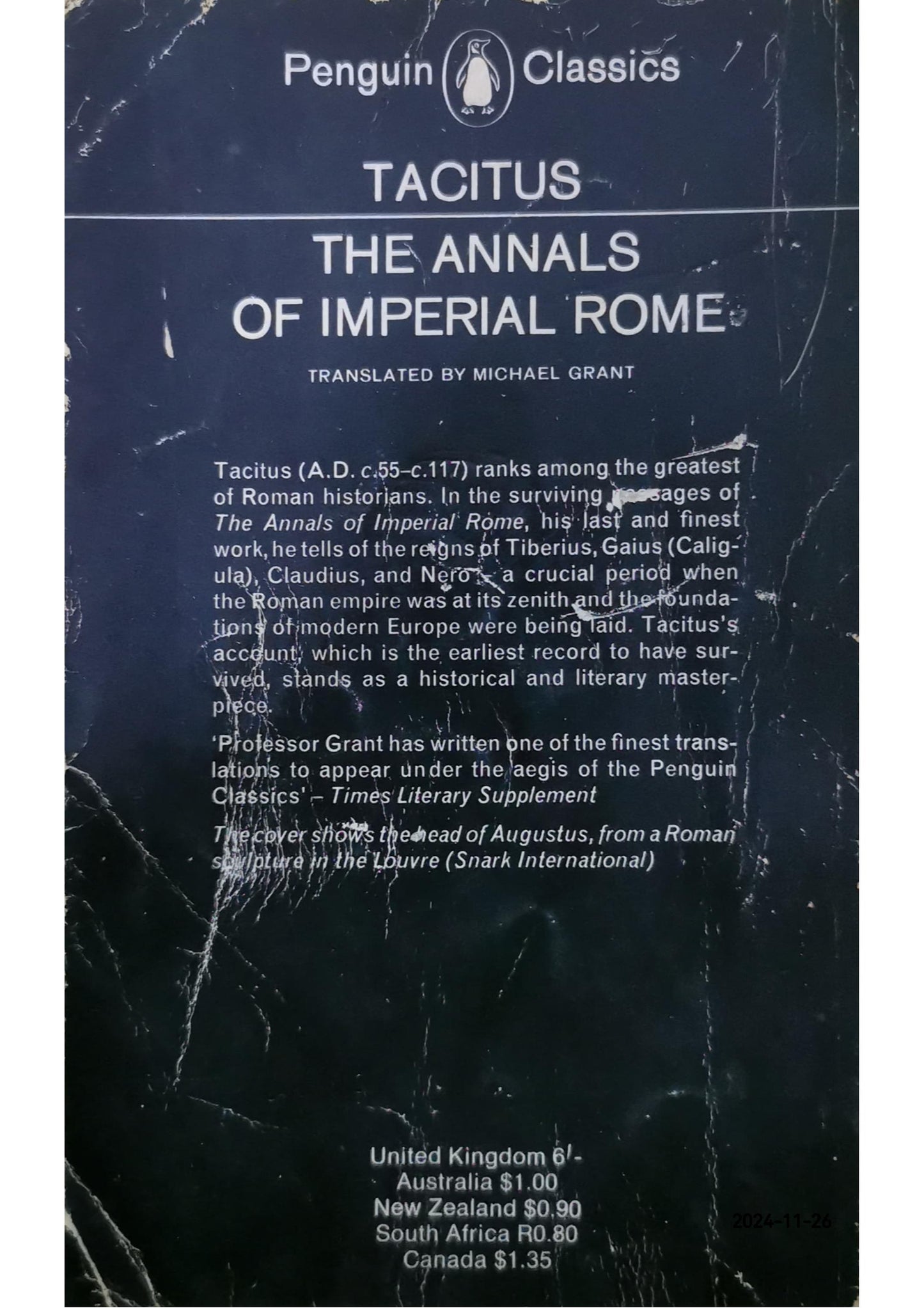 The Annals of Imperial Rome (Penguin Classics) Paperback – by Tacitus