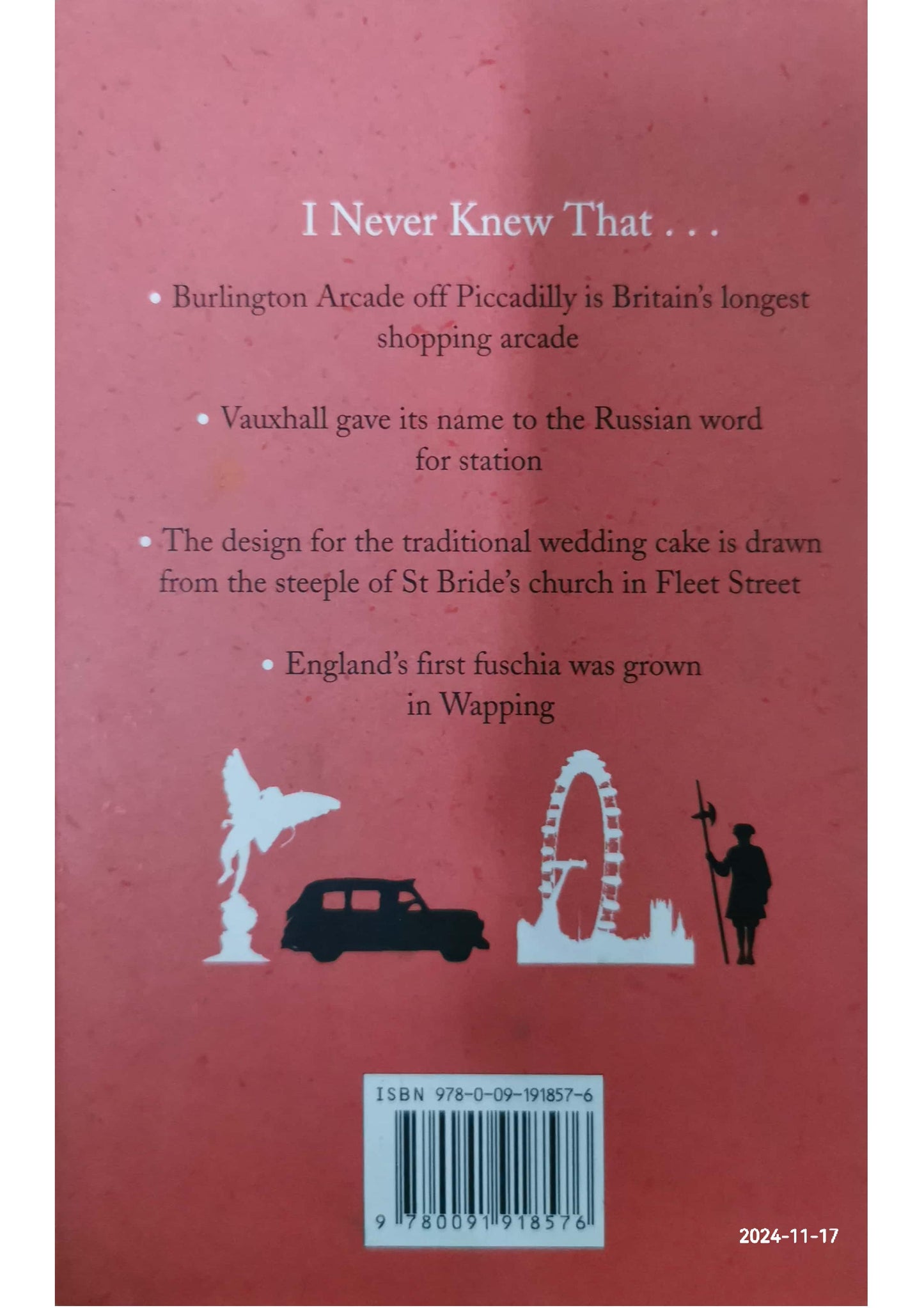 I Never Knew That About London Book by Christopher Winn