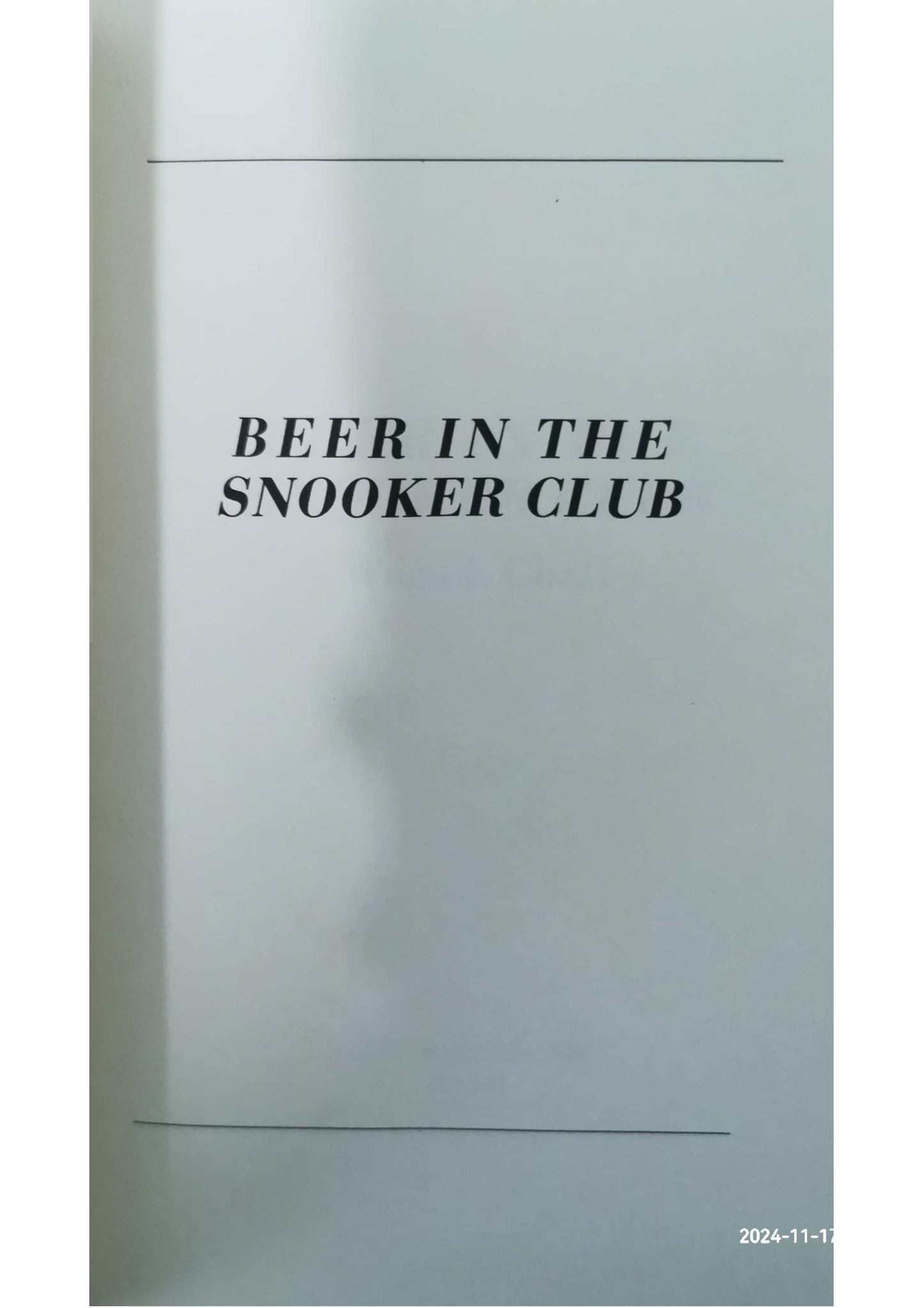 Beer in the Snooker Club Novel by Waguih Ghali